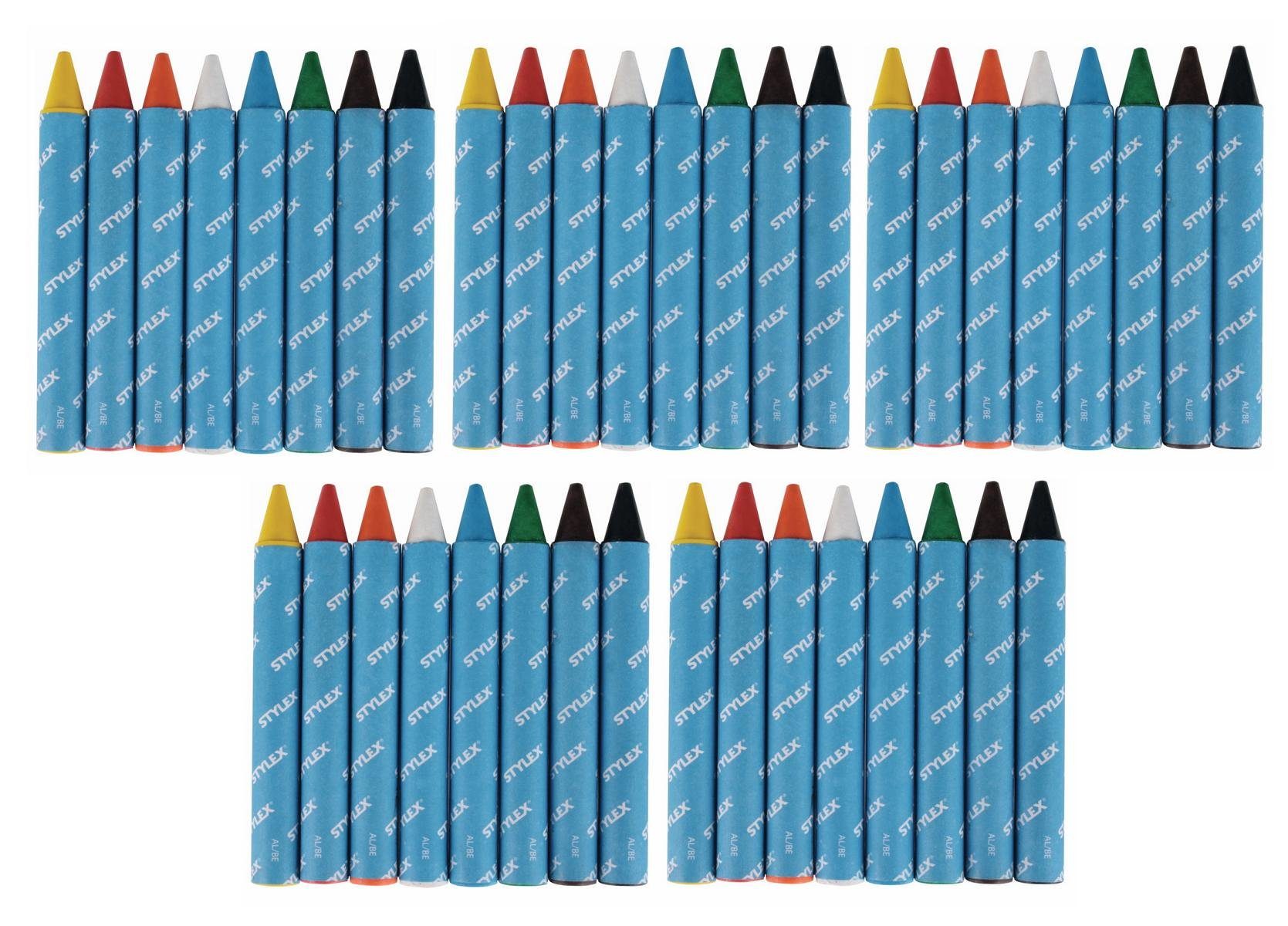Stylex Schreibwaren Faserstift 40 Wachsmalstifte / mit Papierbanderole