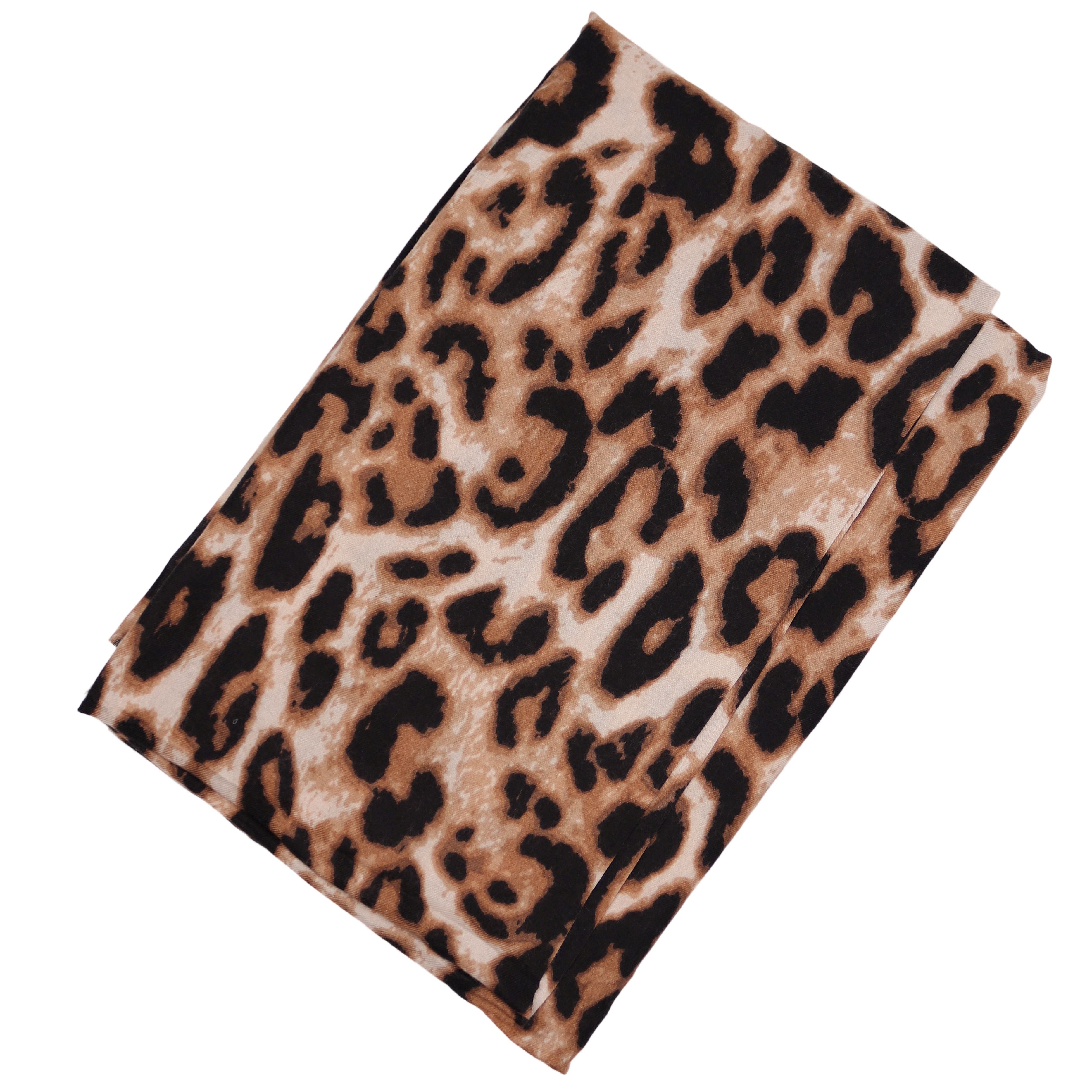 MIRROSI Modeschal weicher und warmer Schal Leo Leopard mit Fransen, 90x180cm, Paisley Muster Damen Halstuch ideal für Herbst und Winter – Bild 3 von 4