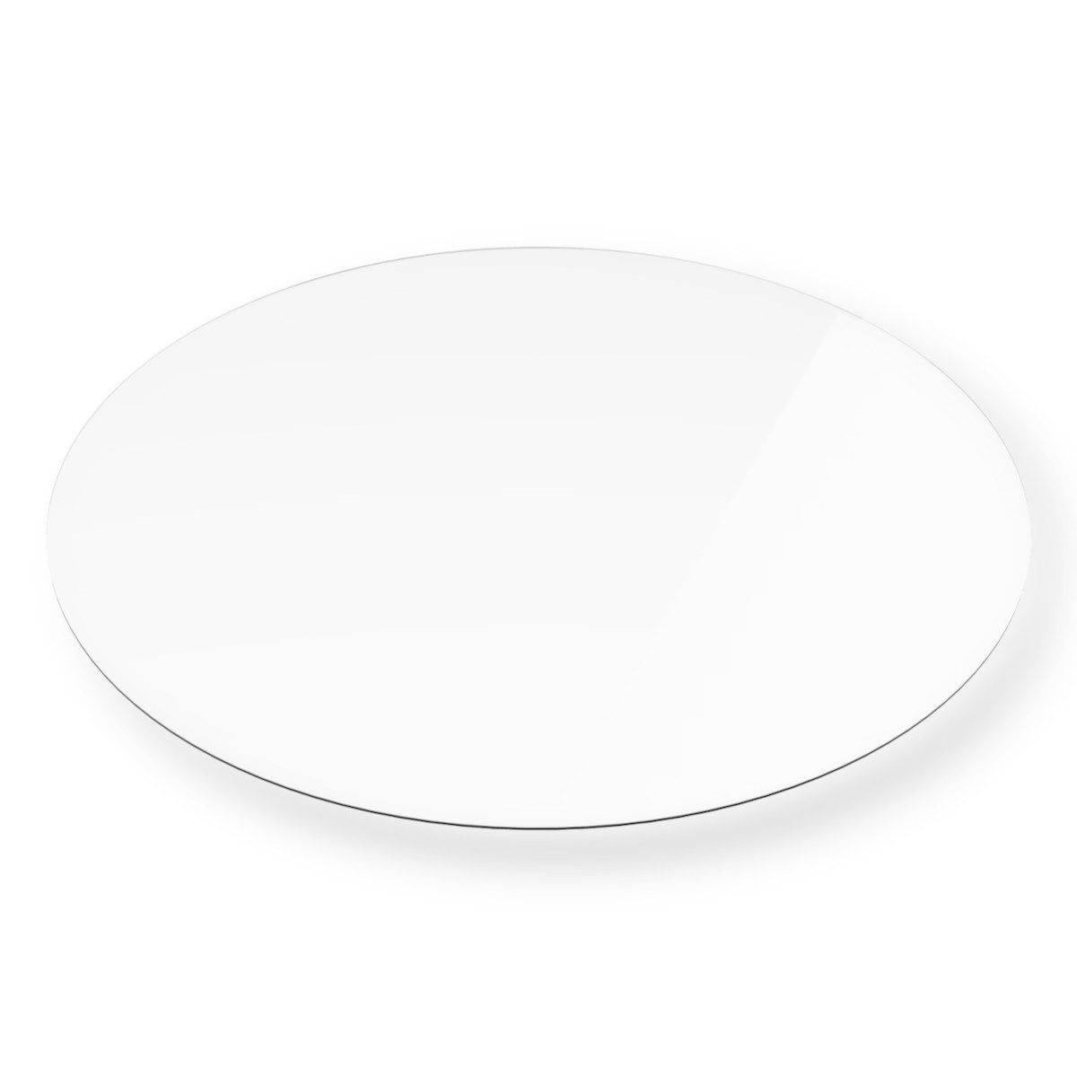 HOOZ Tischplatte Glasplatte ESG Klarglas 6 mm – Tischplatte Kaminschutz, viele Größen (Klarglas, 1 St., ESG-Sicherheitsglas), mit hochwertigem Facettenschliff