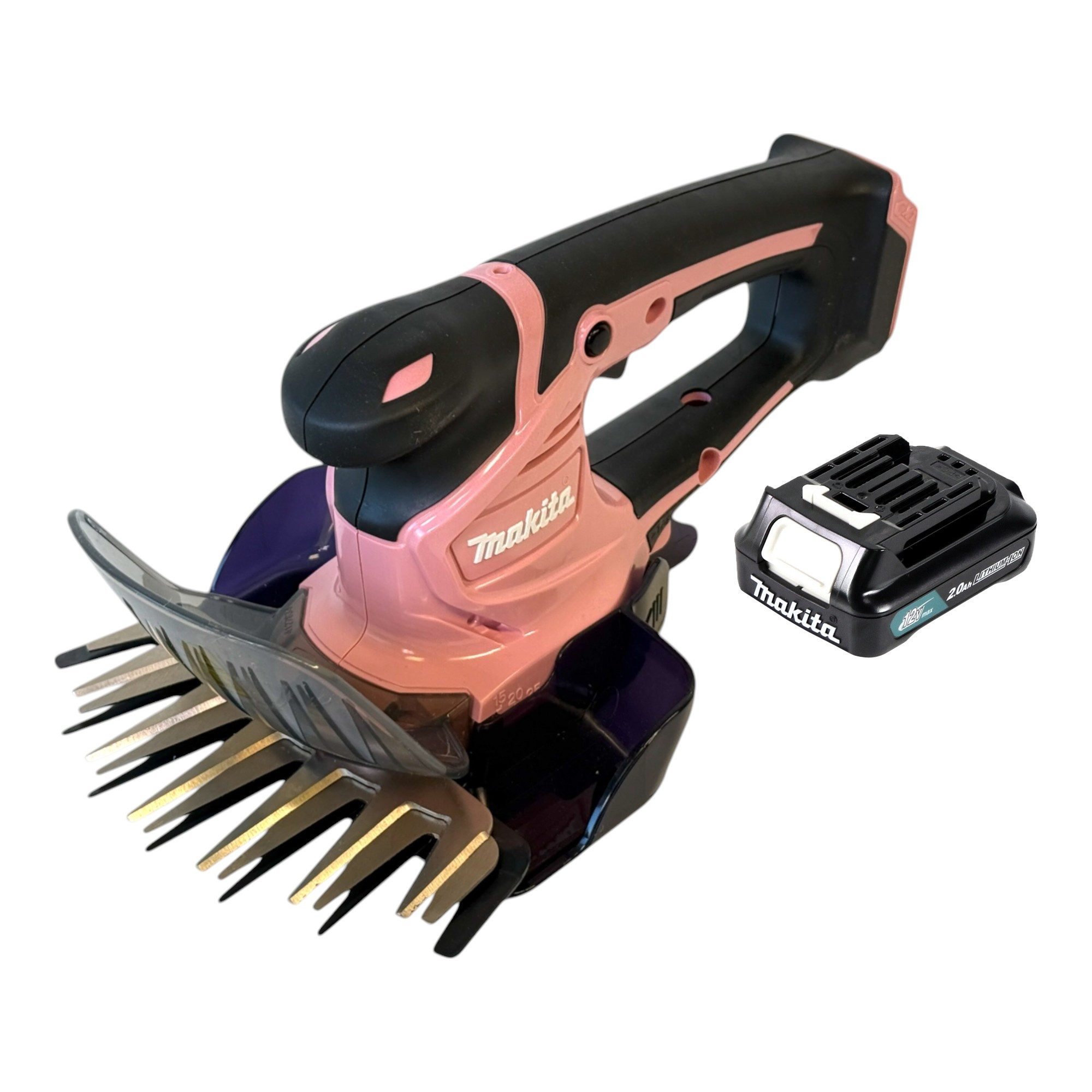 Makita Akku-Grasschere UM 600 DAP Akku Grasschere 12 V max 160 mm Pink + 1x Akku 2,0 Ah