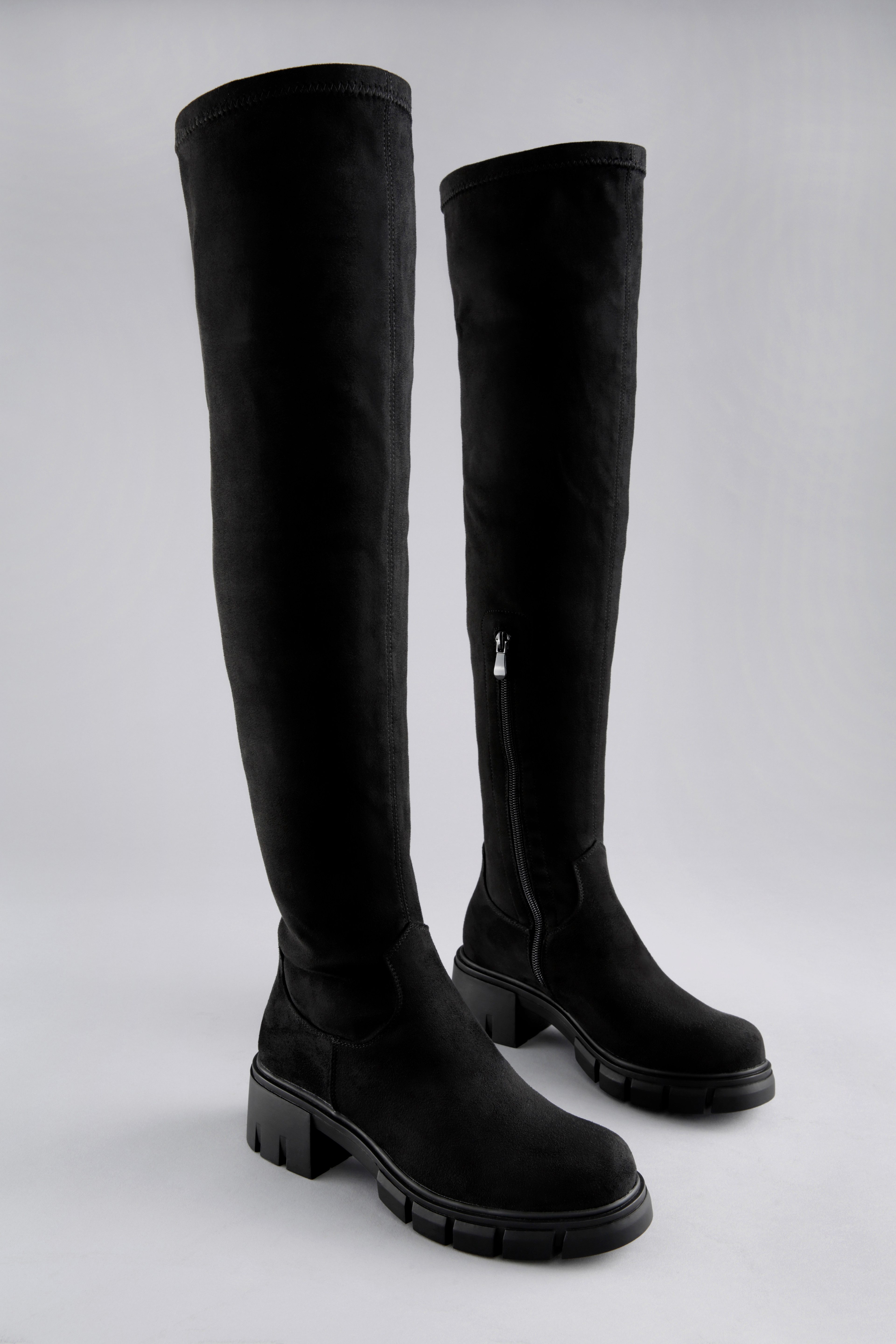 Aniston SHOES Overkneestiefel zum Schlupfen, mit kurzem Innen-Reißverschlus günstig online kaufen