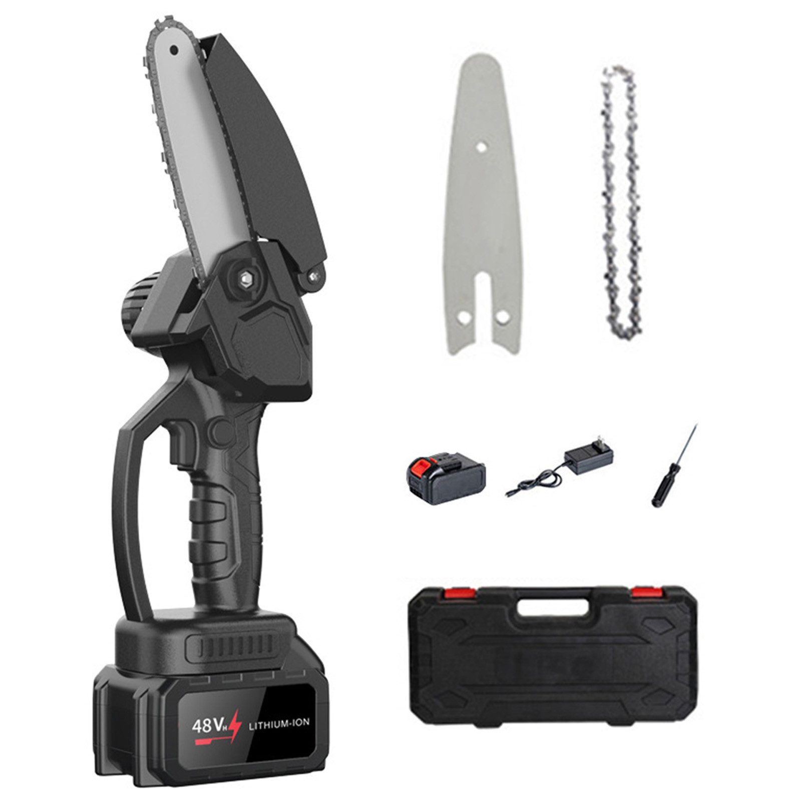 OKWISH Akku-Kettensäge Mini Kettensäge Elektro Einhand Motorsäge Handketten günstig online kaufen