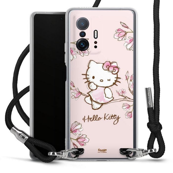 DeinDesign Handyhülle Hello Kitty Fanartikel Hanami Hello Kitty - Magnolia Xiaomi 11T Pro 5G Handykette Hülle mit Band Case zum Umhängen
