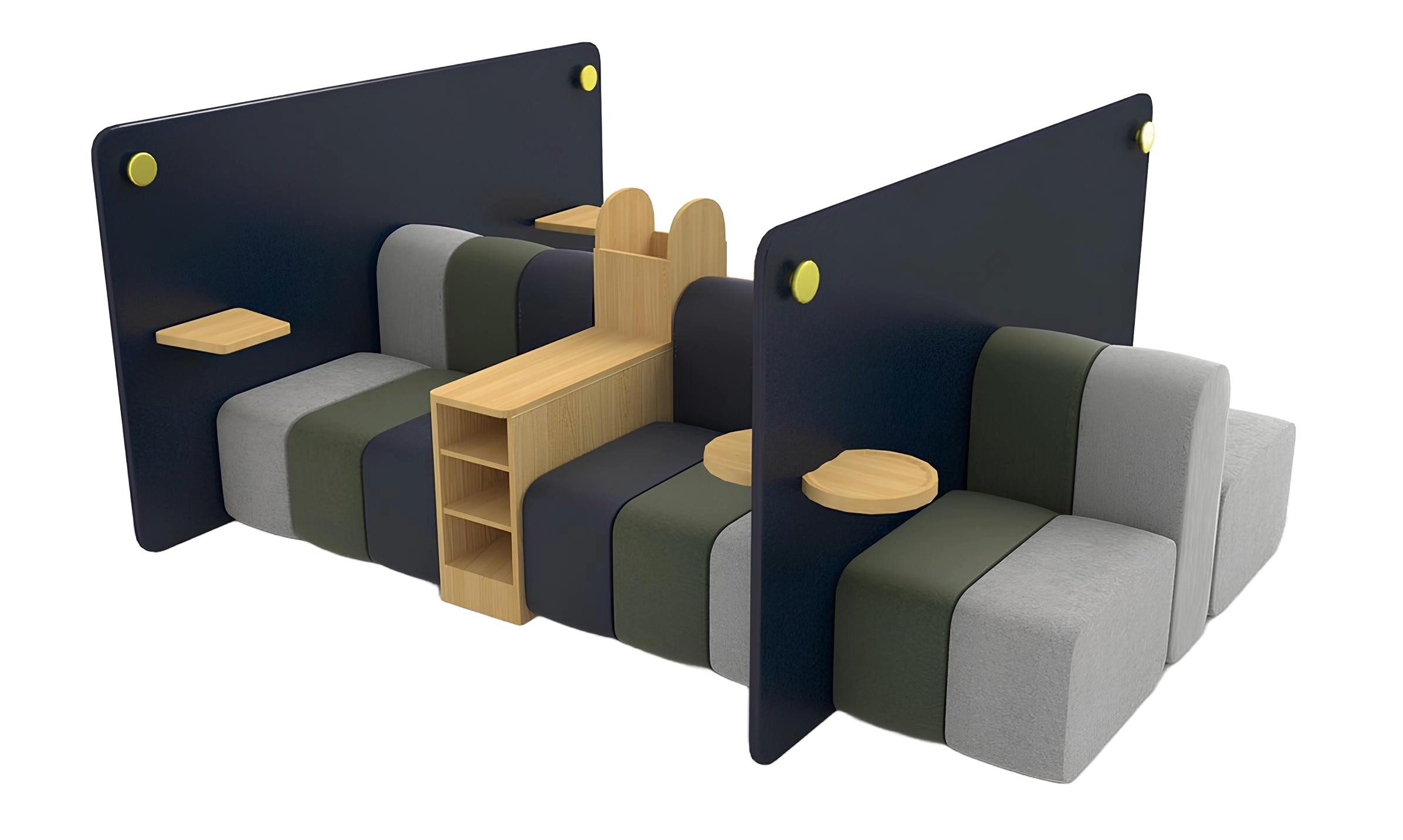 Xlmoebel Büromöbel-Set Textilausstattung für Wartebereich in elegantem Design, (1-tlg), Hergestellt in Europa