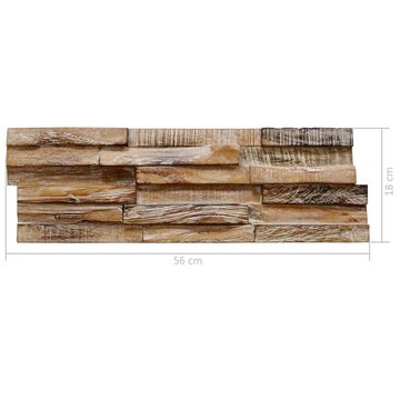 vidaXL Wandpaneel 3D-Wandverkleidung 10 Stk 1,01 m² Massivholz Teak