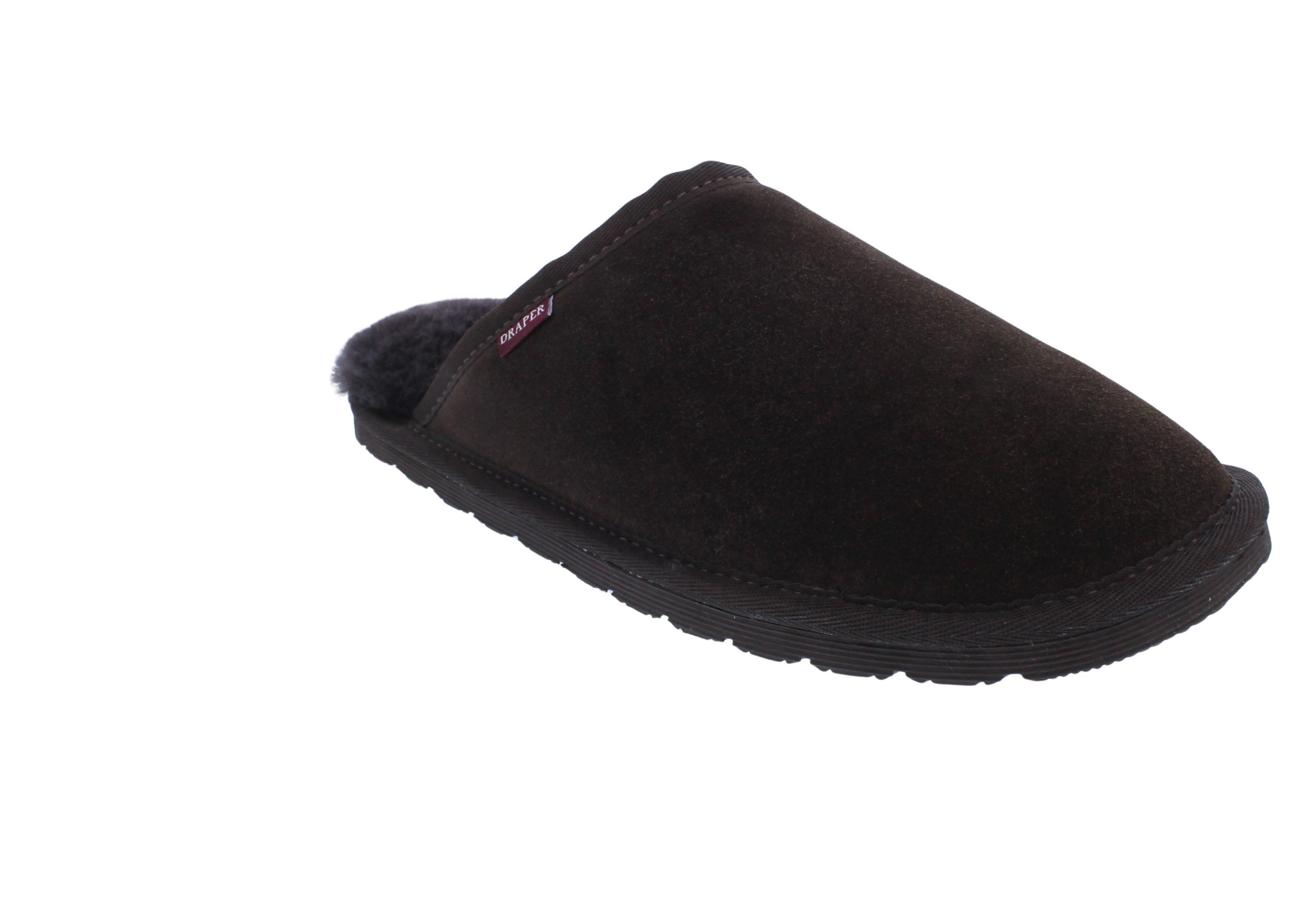 Draper of Glastonbury Draper of Glastonbury Daniel Hausschuh, Velourleder, echtes Schaffell, Pantoffel