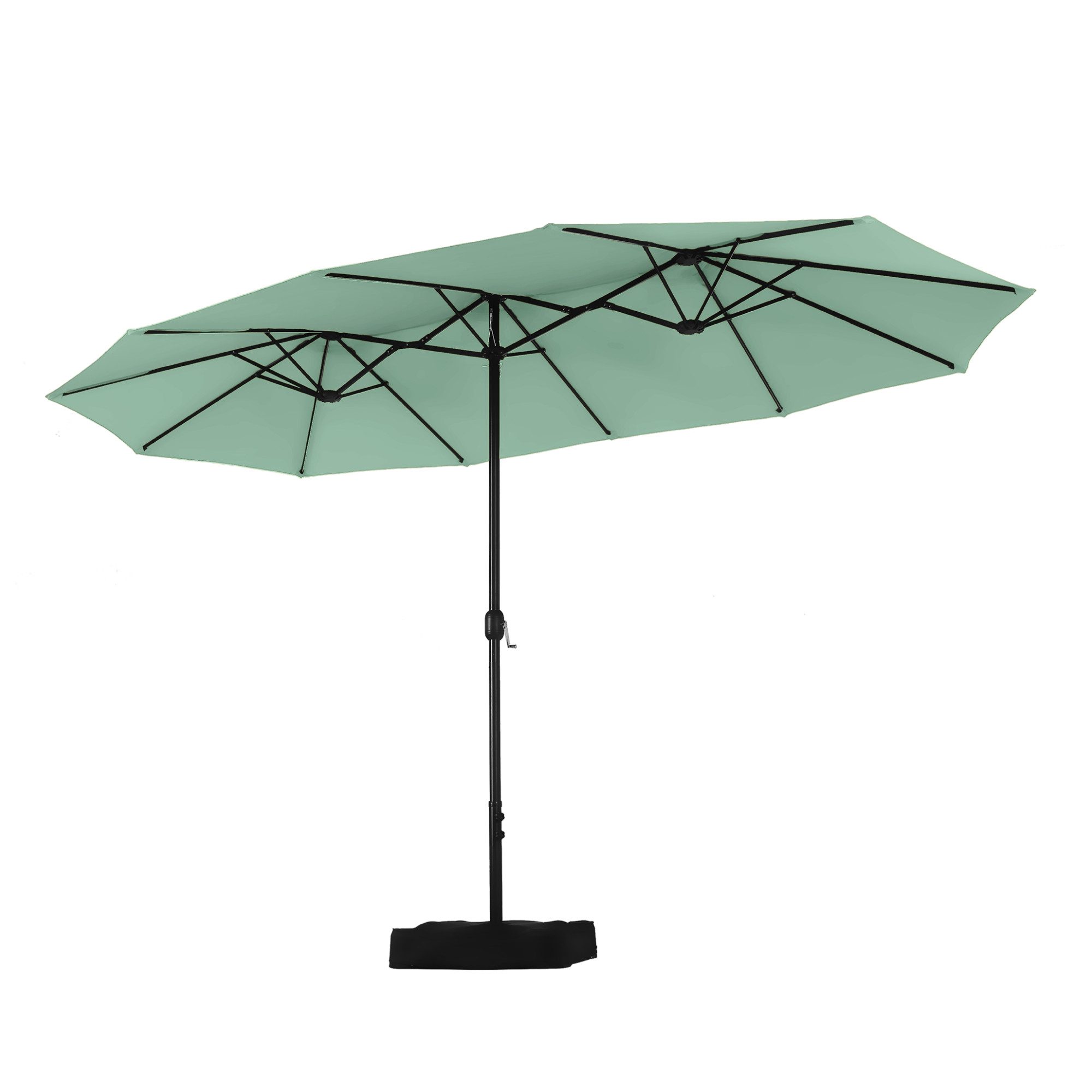PHI VILLA Sonnenschirm, Poolside Lawn Hinterhof Regenschirm, Rechteckiger Marktschirm mit Ständer, Großer Sonnenschirm für die Terrasse (mit Fuß)