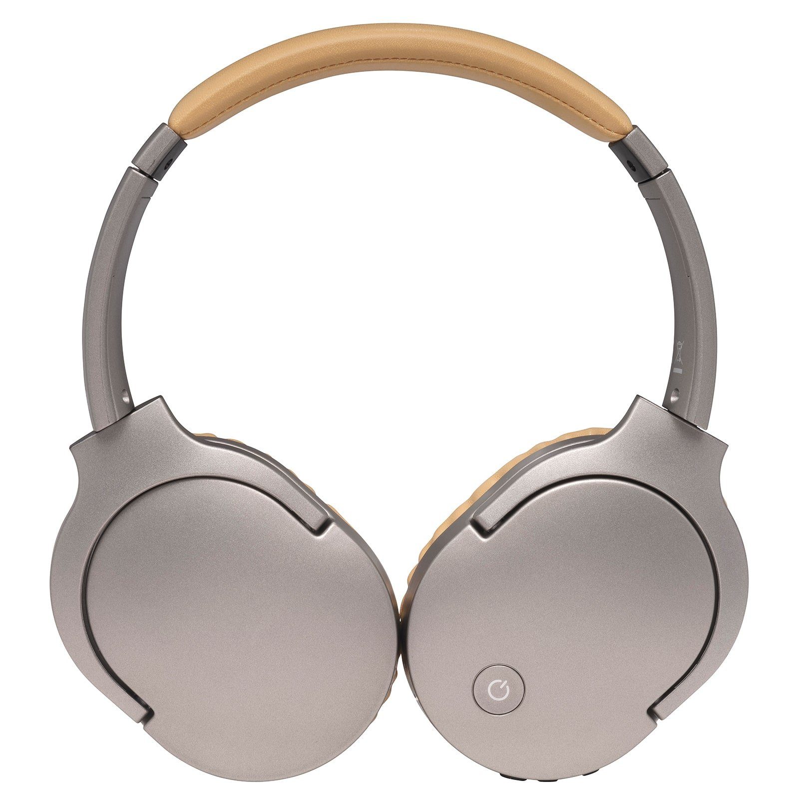 Denver BTN-207SAND Kopfhörer Over-Ear Gepolstert) ANC (Mit (Geräuschunterdrückung), Bluetooth Bluetooth, Mikrofon