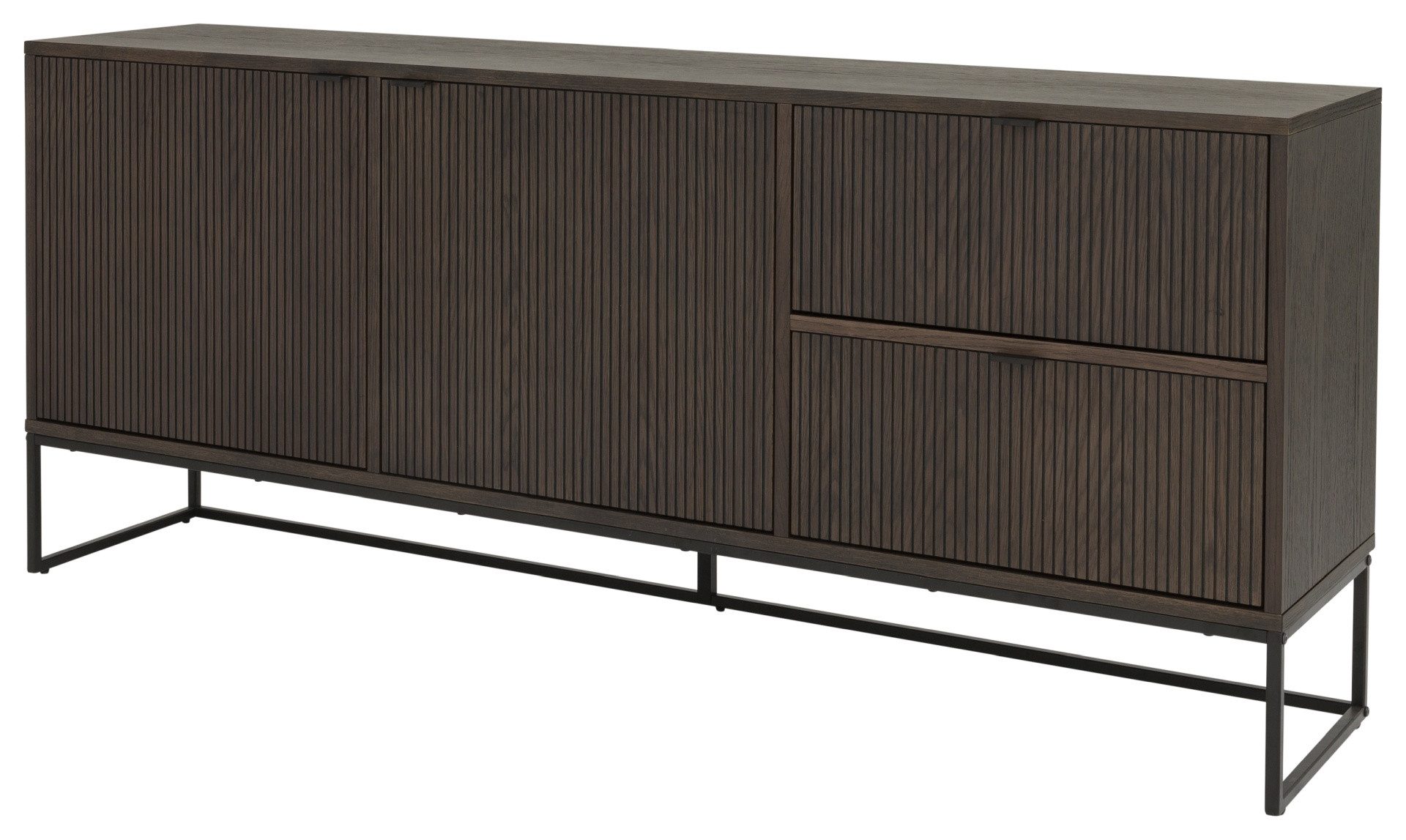 Tenzo Sideboard BALI, Geriffelte Eichenfronten, tiefe Schubladen, hochwertige Oberfläche
