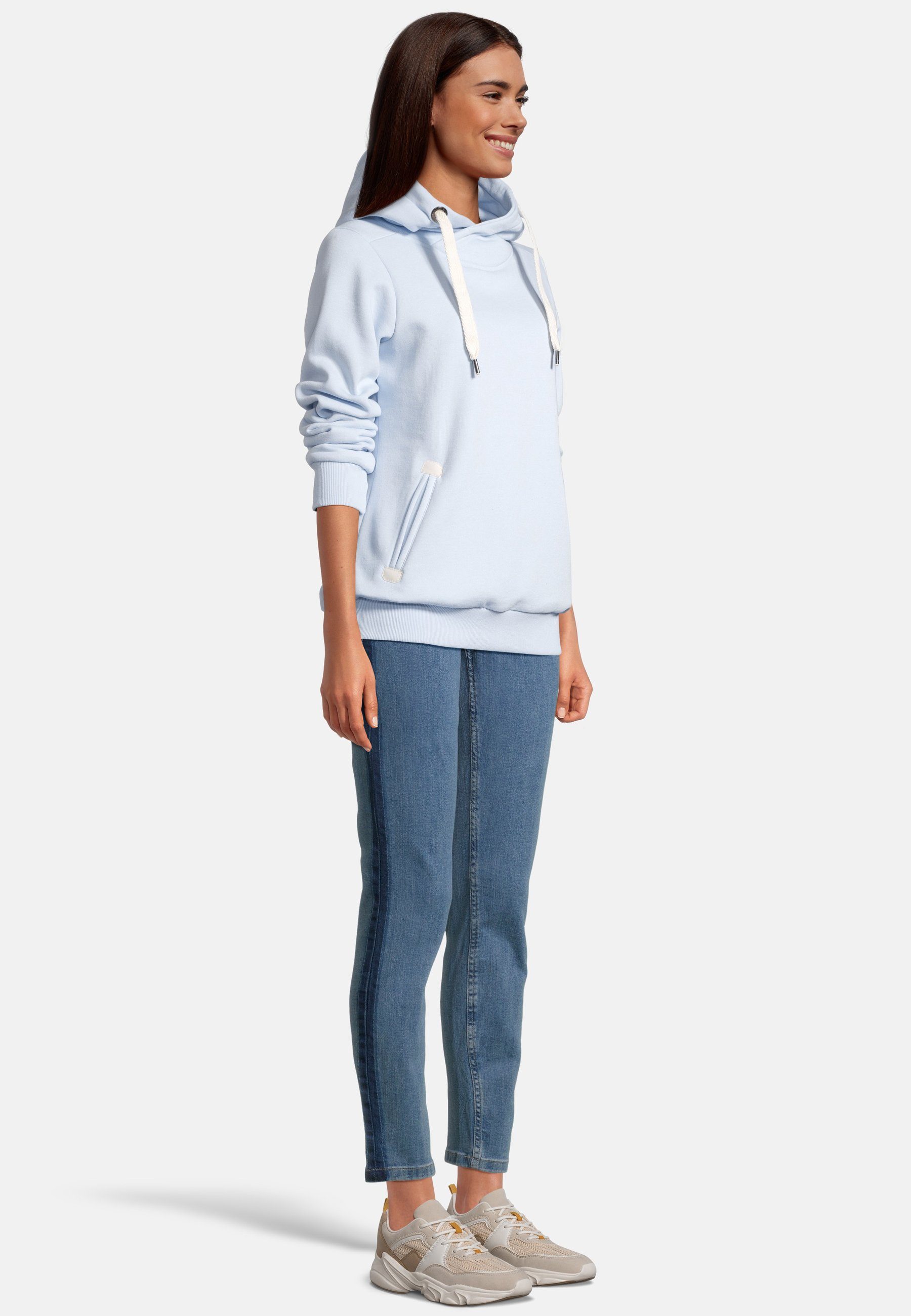 salzhaut Hoodie SÜNN Damen Tailliert salzhaut Kapuzenpullover – bequemer Fit und nordisch klares Design – Bild 4 von 5
