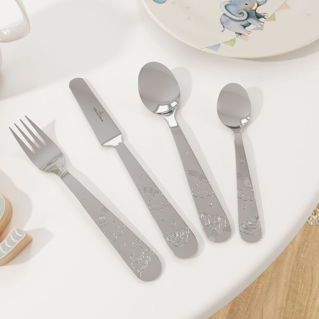 Villeroy & Boch Kinderbesteck BohoKids Besteck (4-tlg), 1 Personen, Edelstahl, Edelstahl, 4 Stck, spülmaschinenfest