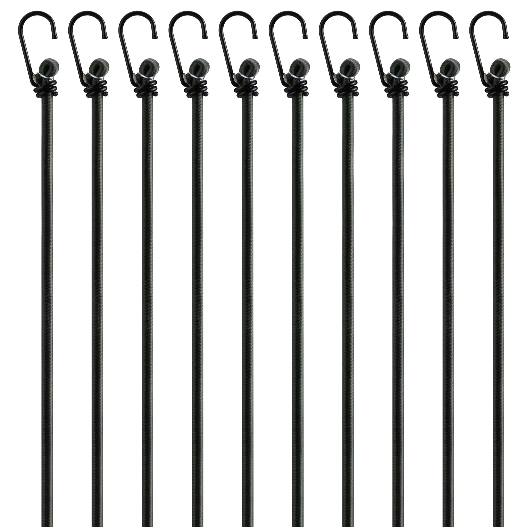 Spanngurt 12er Pack Gummispanner - Schwarz, extra stark, 4 Längen