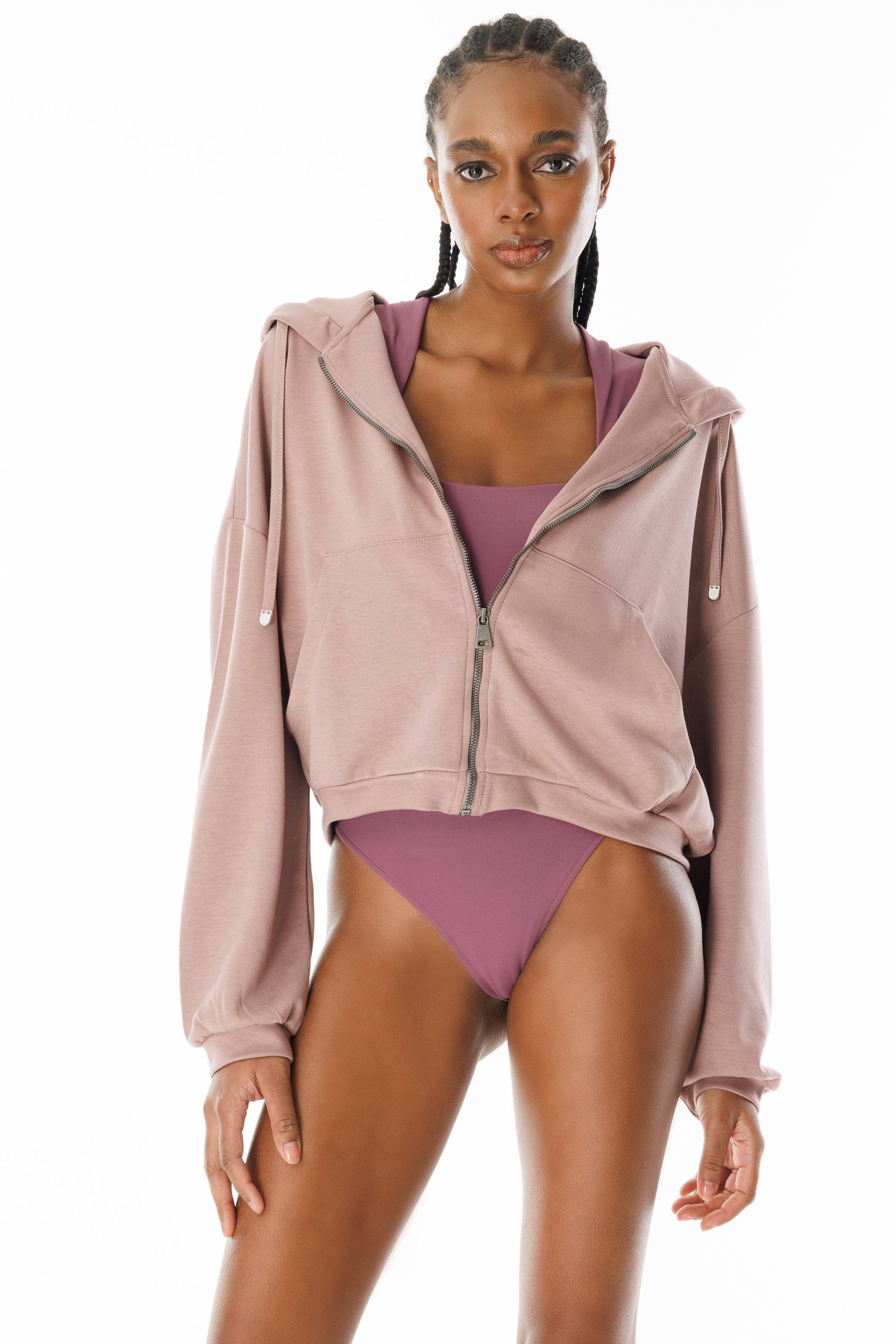 No Matter What Kapuzenpullover Weiches, seidiges Kapuzensweatshirt mit Reiß günstig online kaufen