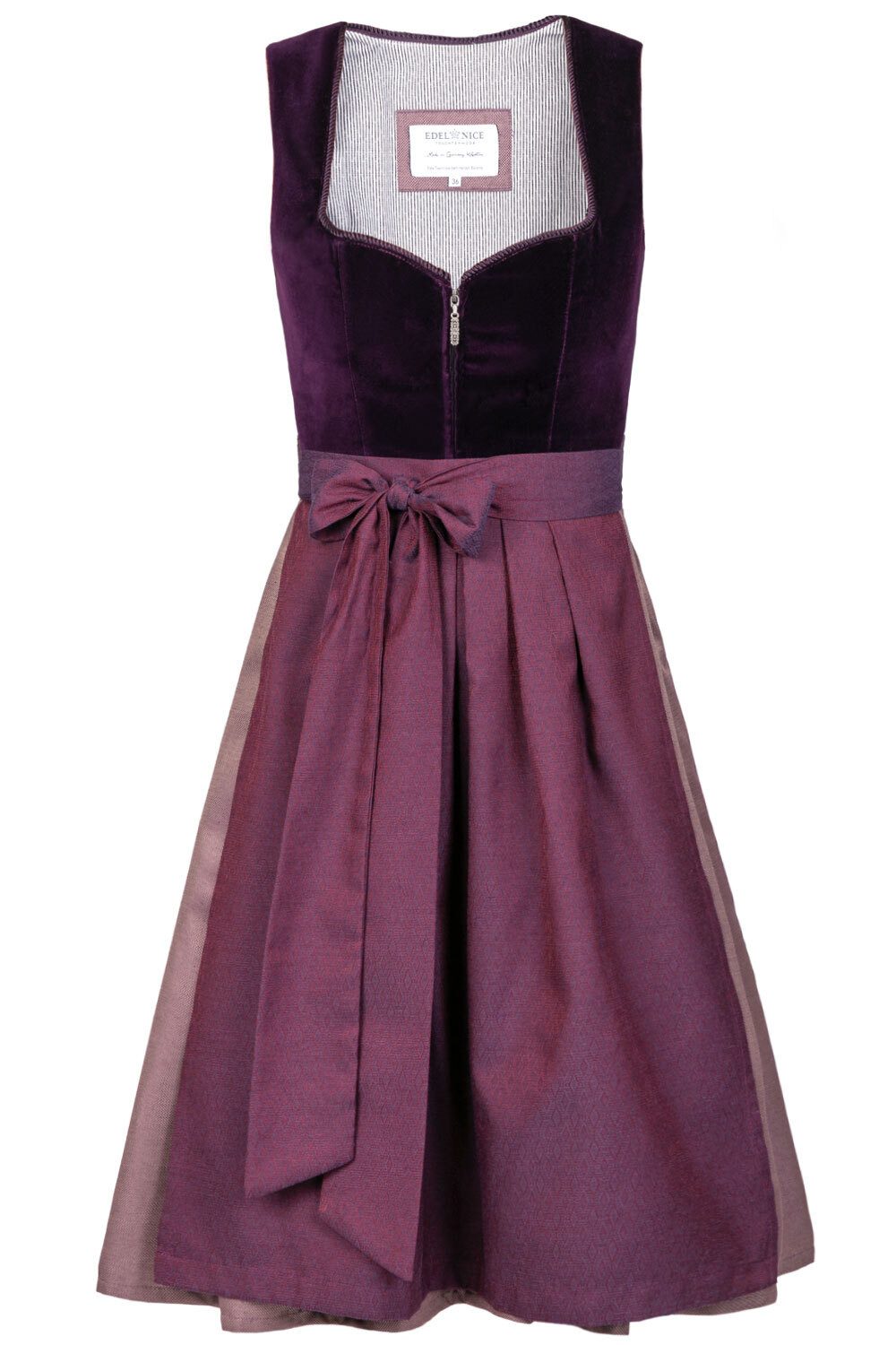 Edelnice Dirndl Viola Samt Lila