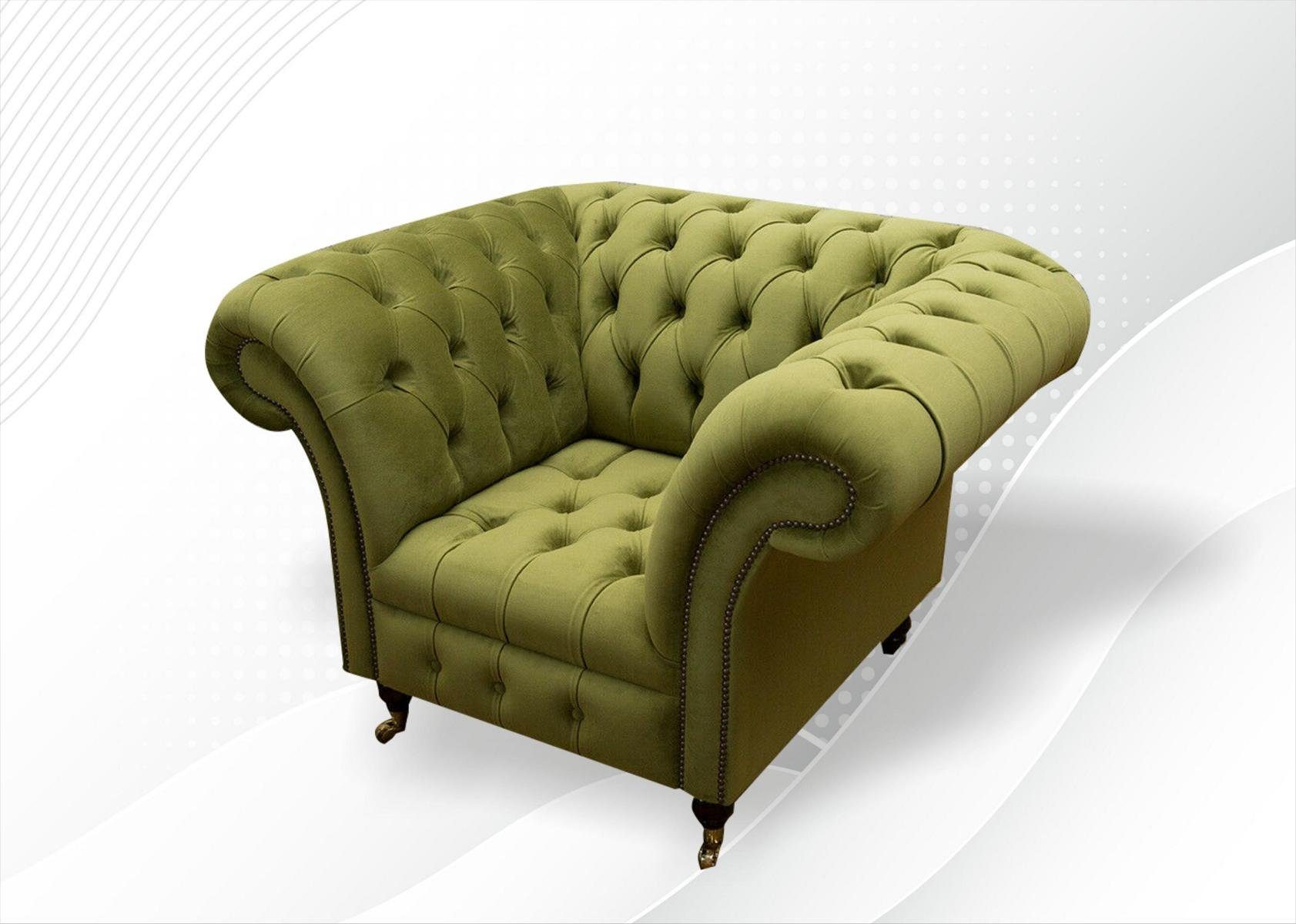 1 Sitzer Sessel JVmoebel Chesterfield Design Chesterfield-Sessel,