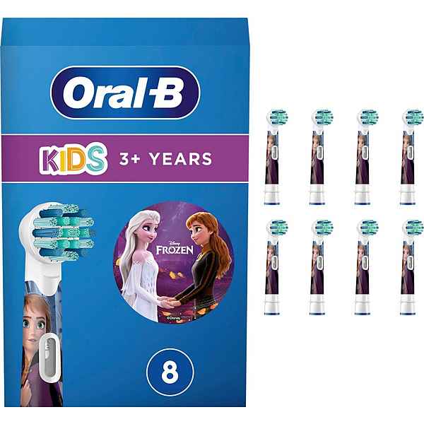 Oral-B Aufsteckbürsten Kids Frozen, extra weiche Borsten, ab 3 Jahren, Design kann variieren, 8 Stück