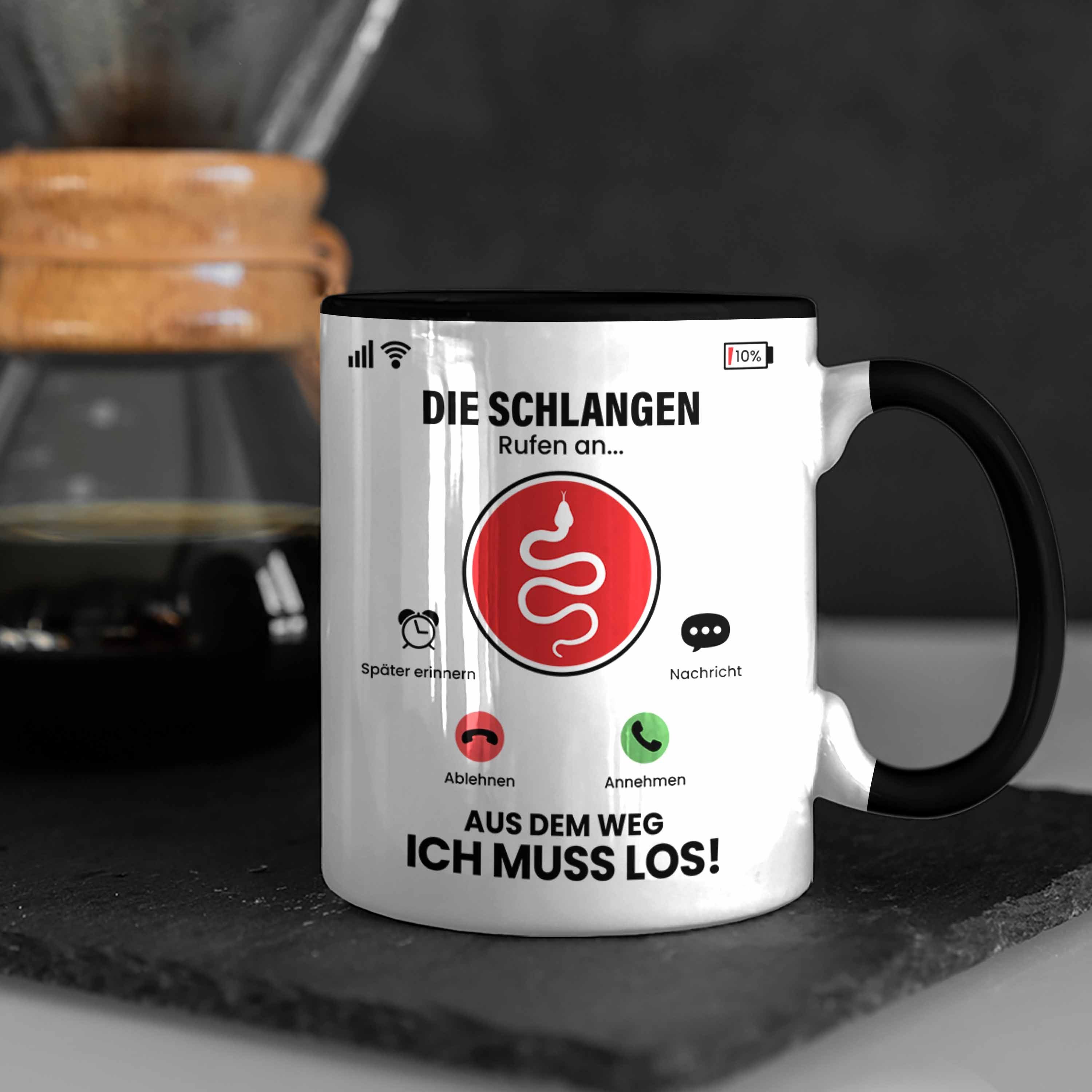 An Schlangen für Rufen Schlangen Geschenk Tasse Schwarz G Trendation Züchter Tasse Die Besitzer