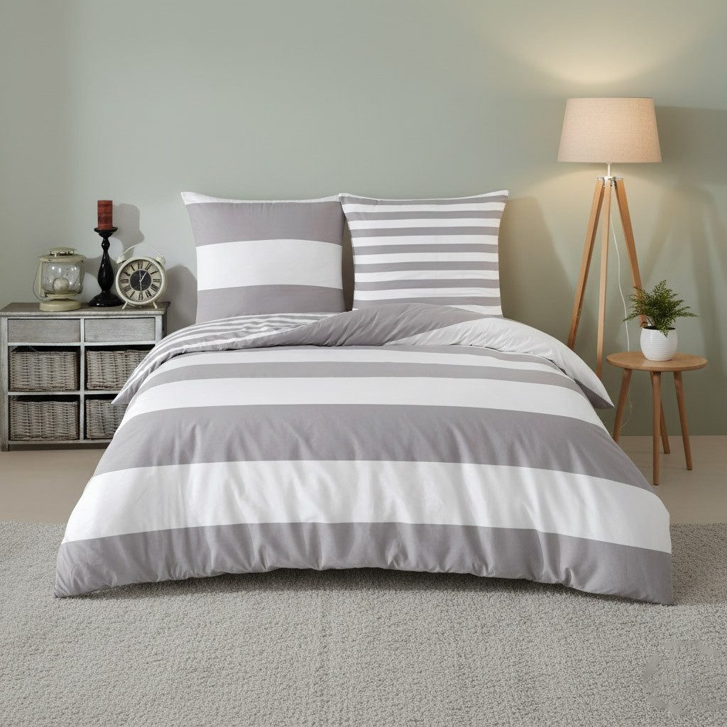 Buymax Bettwäsche Aspara Bettbezug Set 100% Baumwolle, Renforcé, 4 teilig, günstig online kaufen