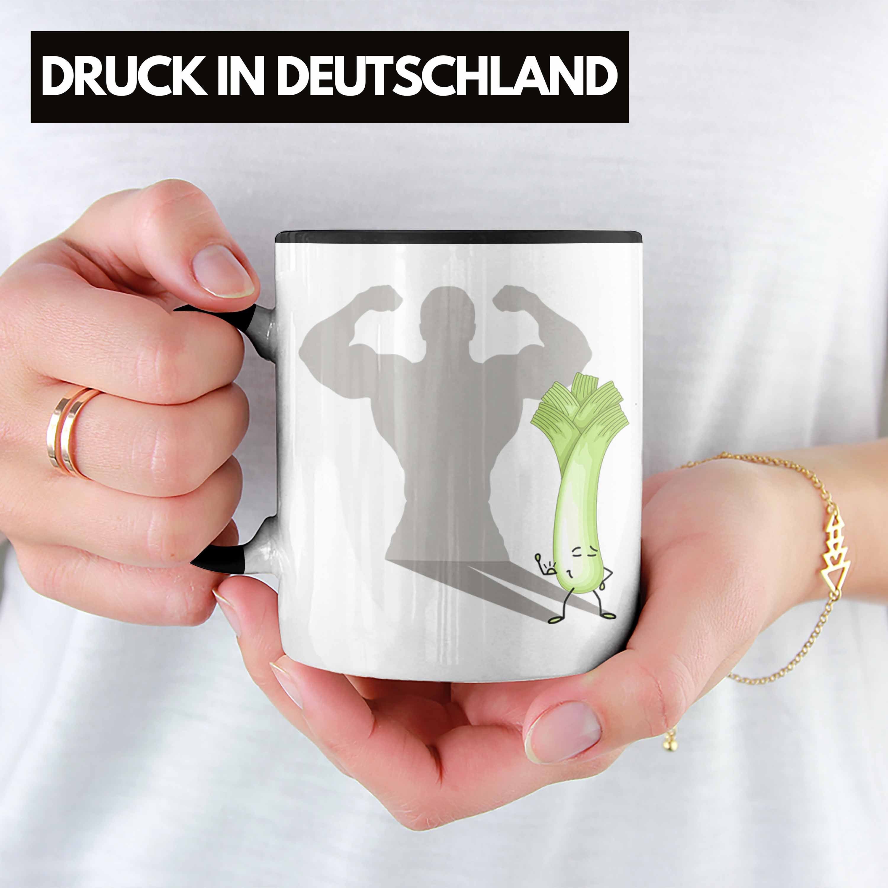 Trendation Tasse Gym Tasse Fitness Geschenk Lauch Schatten Muskeln