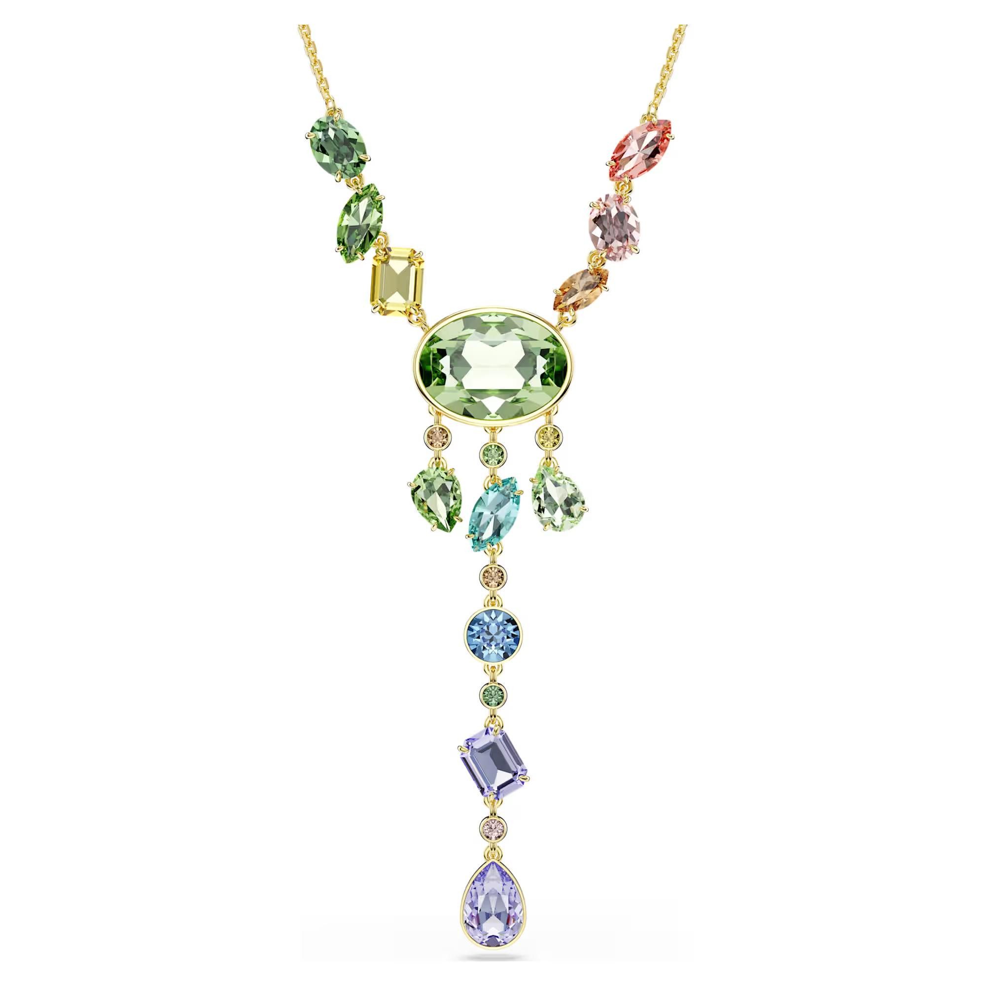 Swarovski Kristallanhänger Swarovski Y- Halskette Gema 5737451 Mehrfarbig, Gold plattiert (1-tlg)