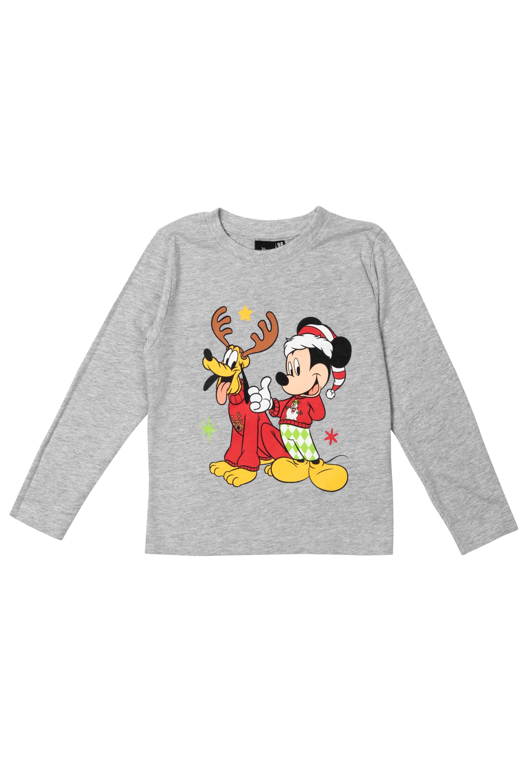 Jungen Mickey Mouse Langarm Labels® United Schlafanzug Christmas Schlafanzug Disney XMAS