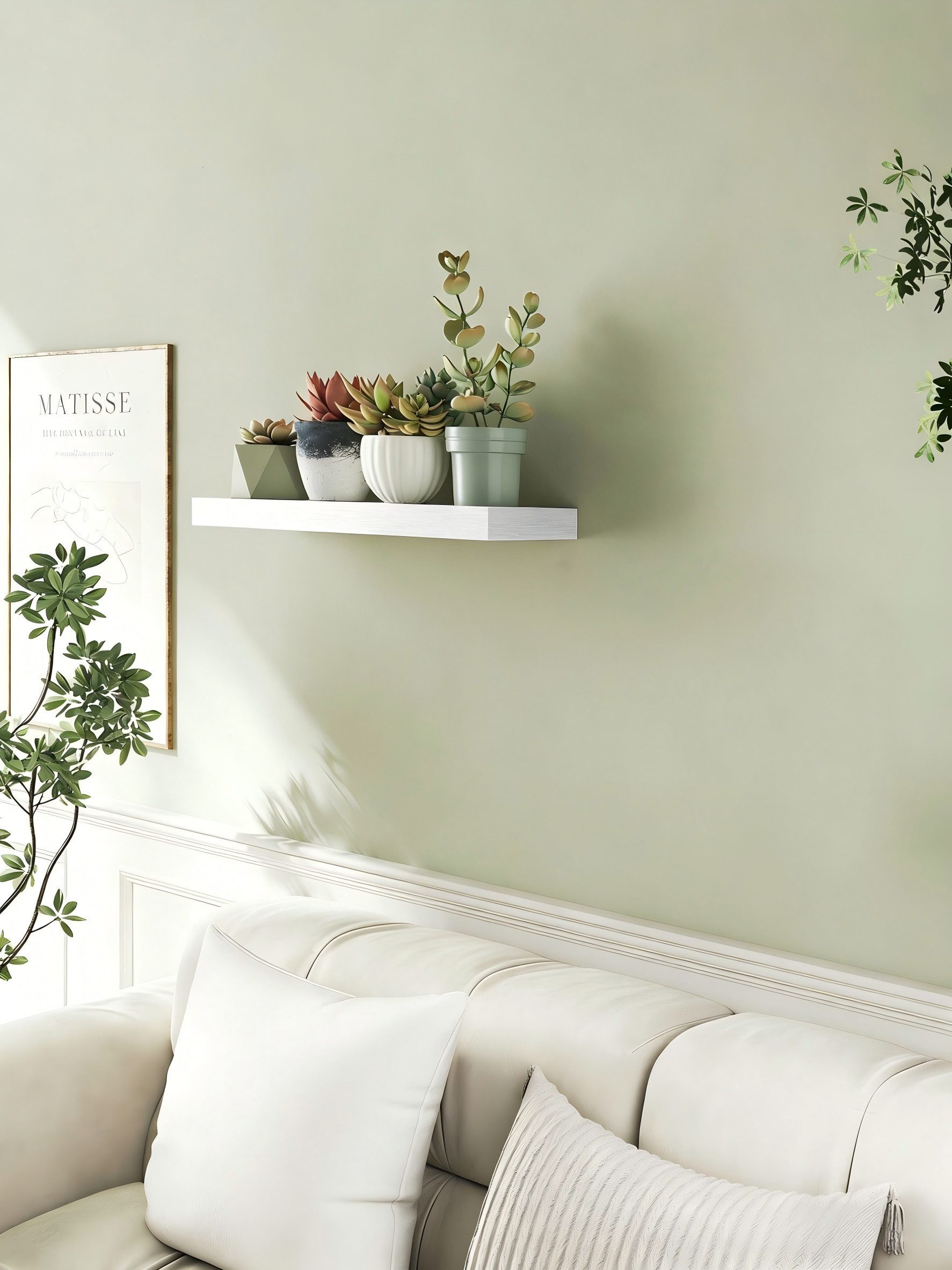 VASAGLE Wandregal, 1-tlg., Wandboard, 40 - 80 cm günstig online kaufen