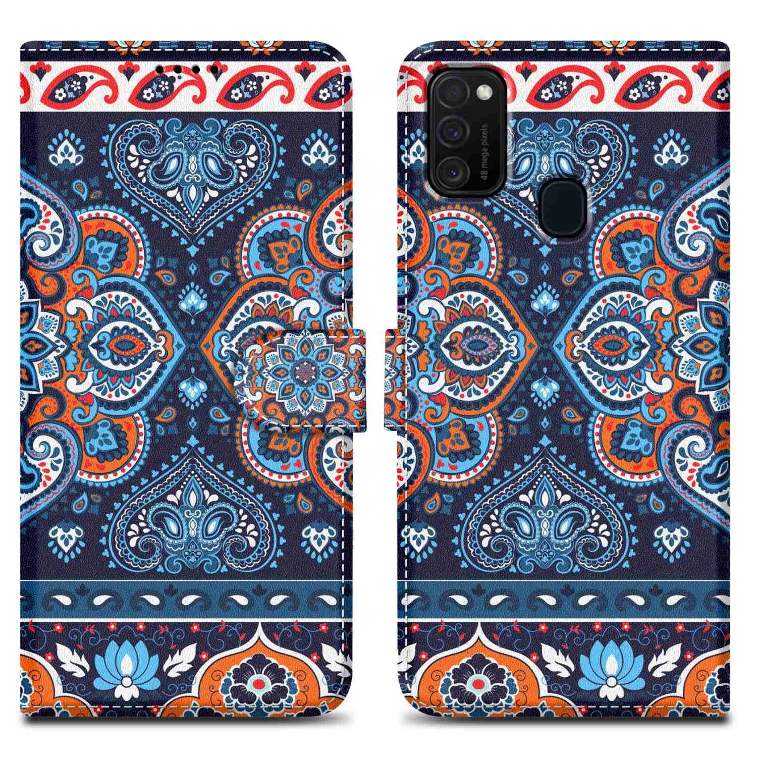 Cadorabo Handyhülle für Samsung Galaxy M21 / M30s Hülle Samsung Galaxy M21 / M30s, Handy Schutzhülle - Hülle, Standfunktion, Kartenfach, Magnetverschluss