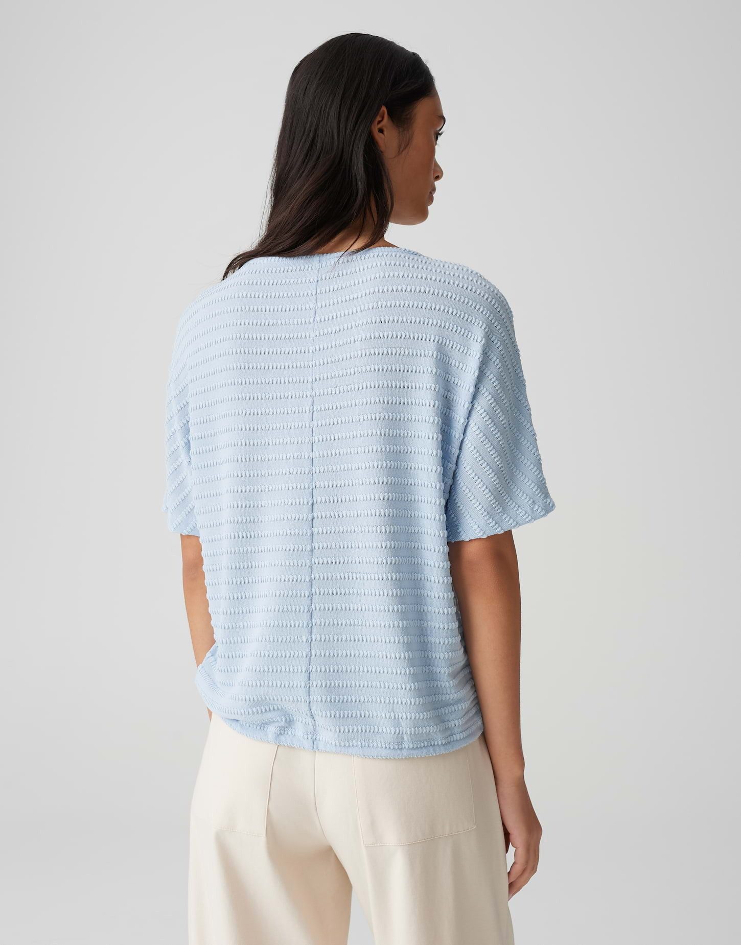 OPUS Kurzarmshirt SARONJI PARIS Loose mit Fledermausärmeln