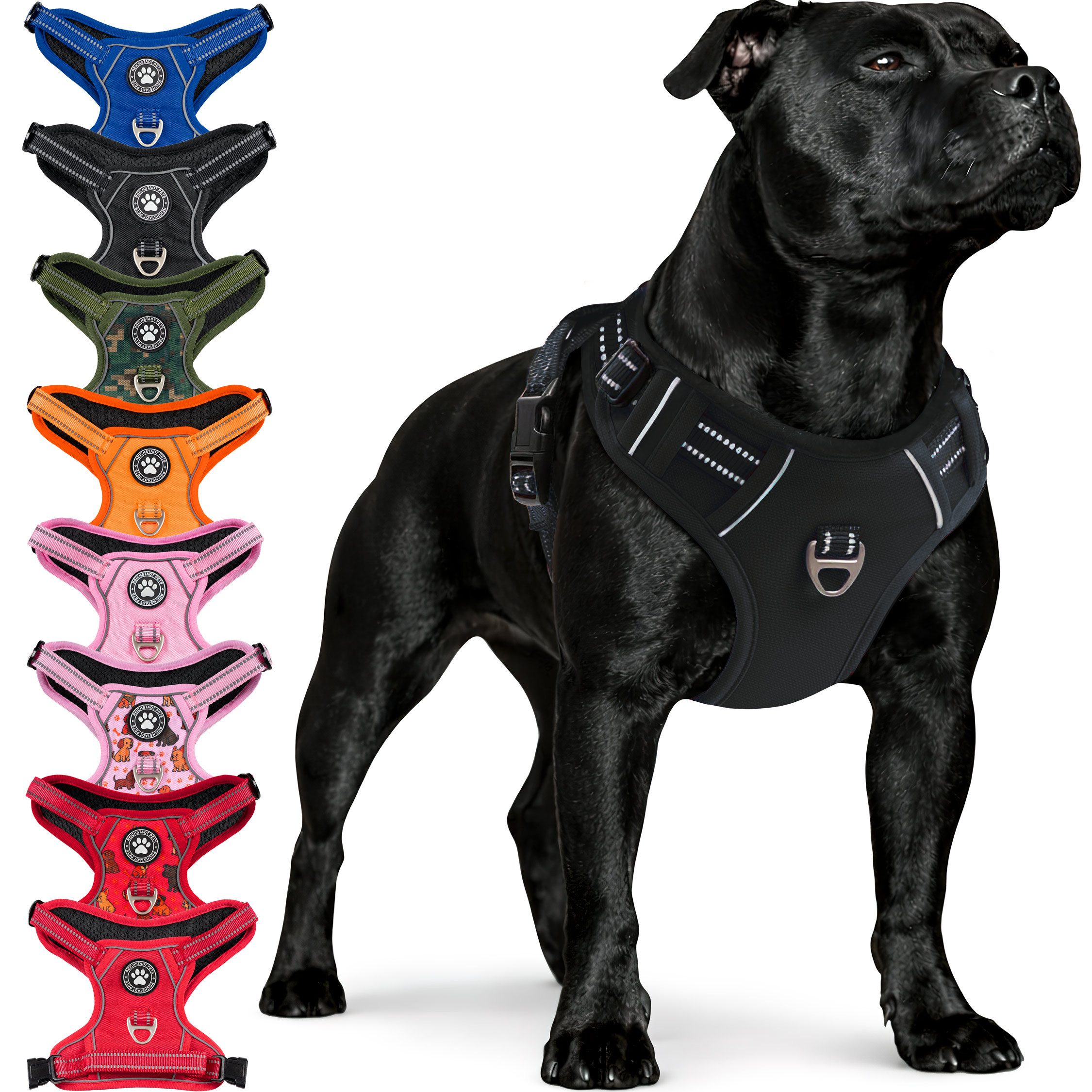 Reichstadt Hunde-Geschirr RS Pets Norwegergeschirr 25RSP083, Polyester, atmungsaktives Netzgewebe und robuster Oxford-Stoff