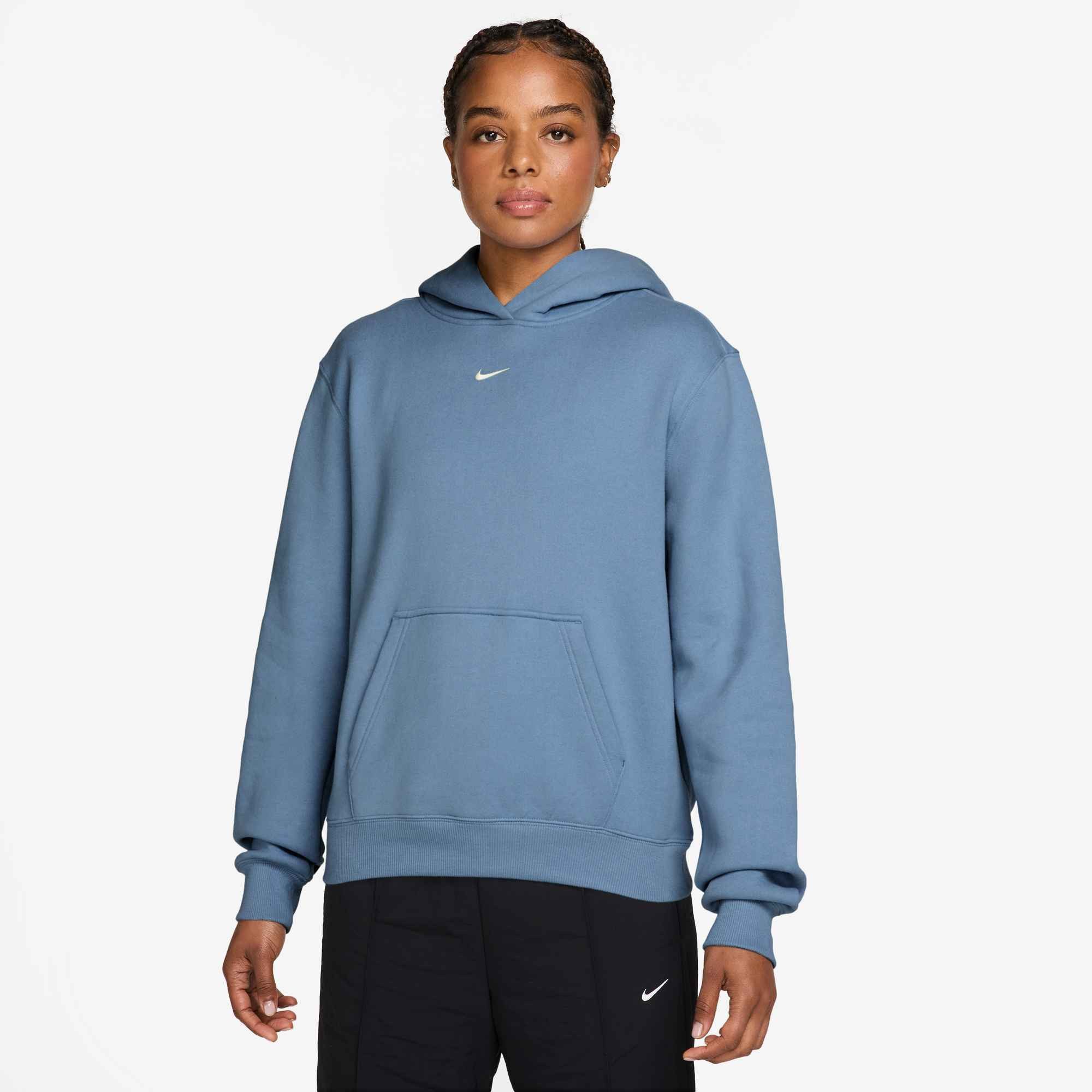 Nike Sportswear Kapuzensweatshirt W NK STDO FLC MW STD PO HDY mit Kapuze, Langarm, aus angerauter Sweatware, Basic-Passform