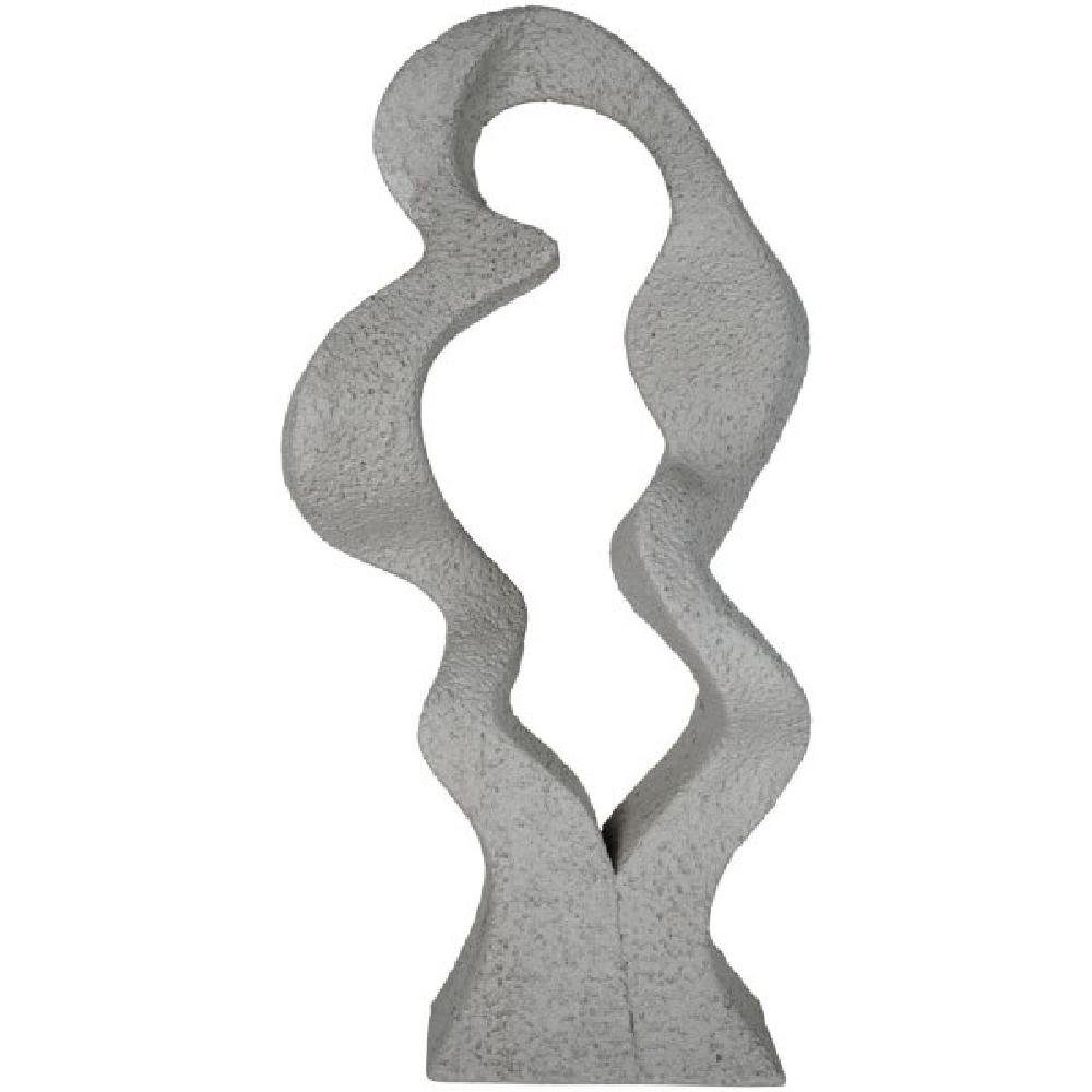 Present Time Skulptur Statue Abstract Art Wave Polyresin Warm Grey