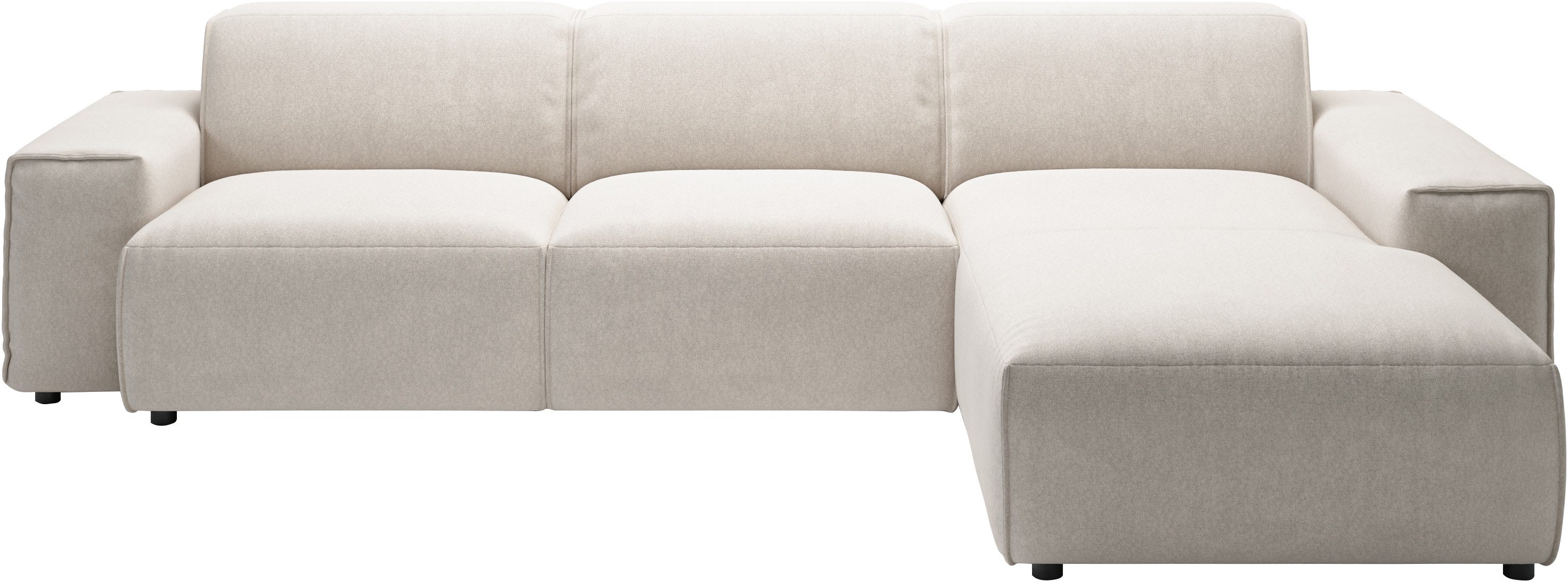 andas Ecksofa Glimminge auch in Breitcord, Feincord, Bouclé + Easy care-Bezug, L-Form, Breite 294, Zierkissen