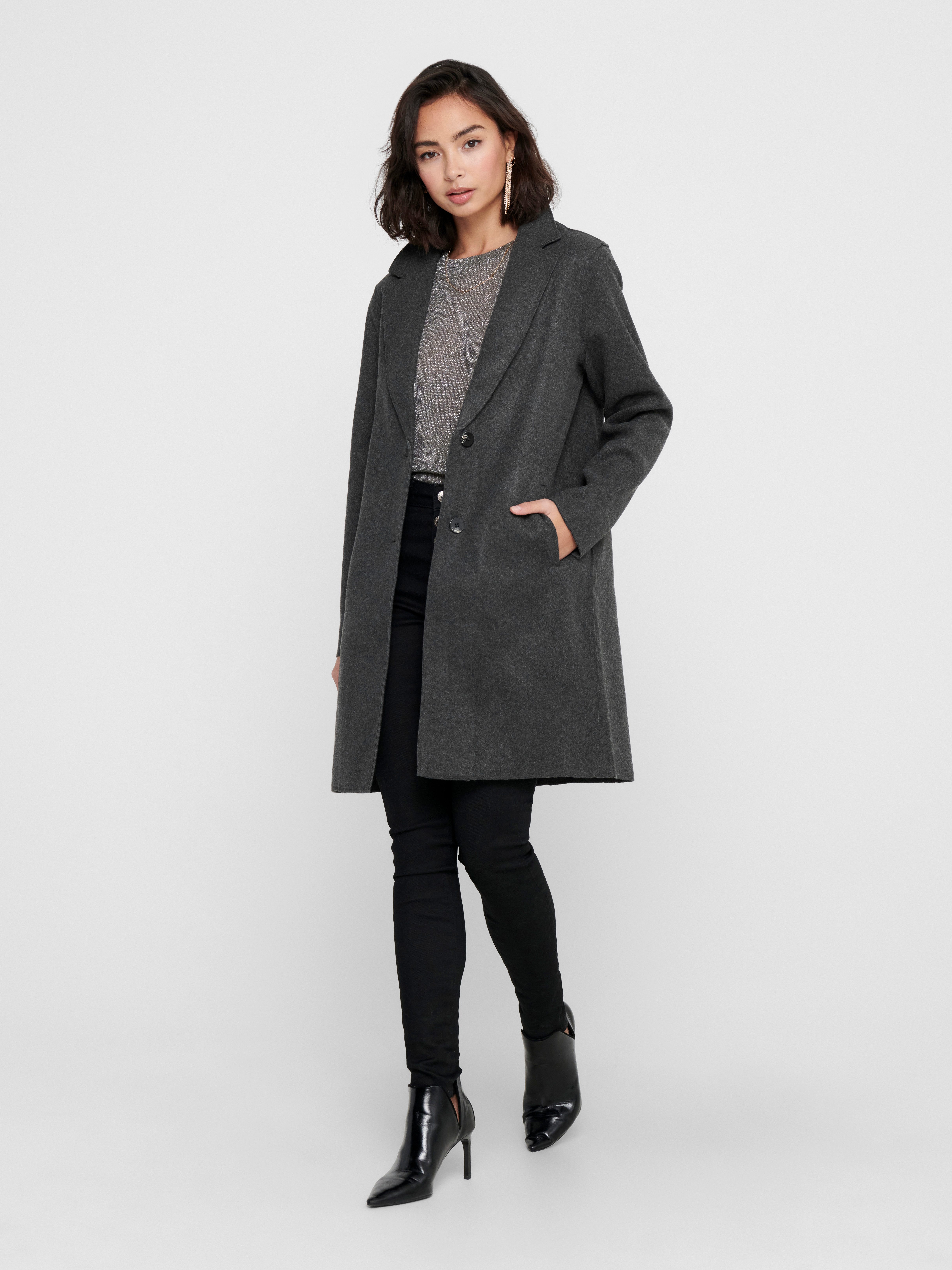 ONLY Langmantel ONLCARRIE BONDED COAT OTW NOOS Polyester, lässig weit
