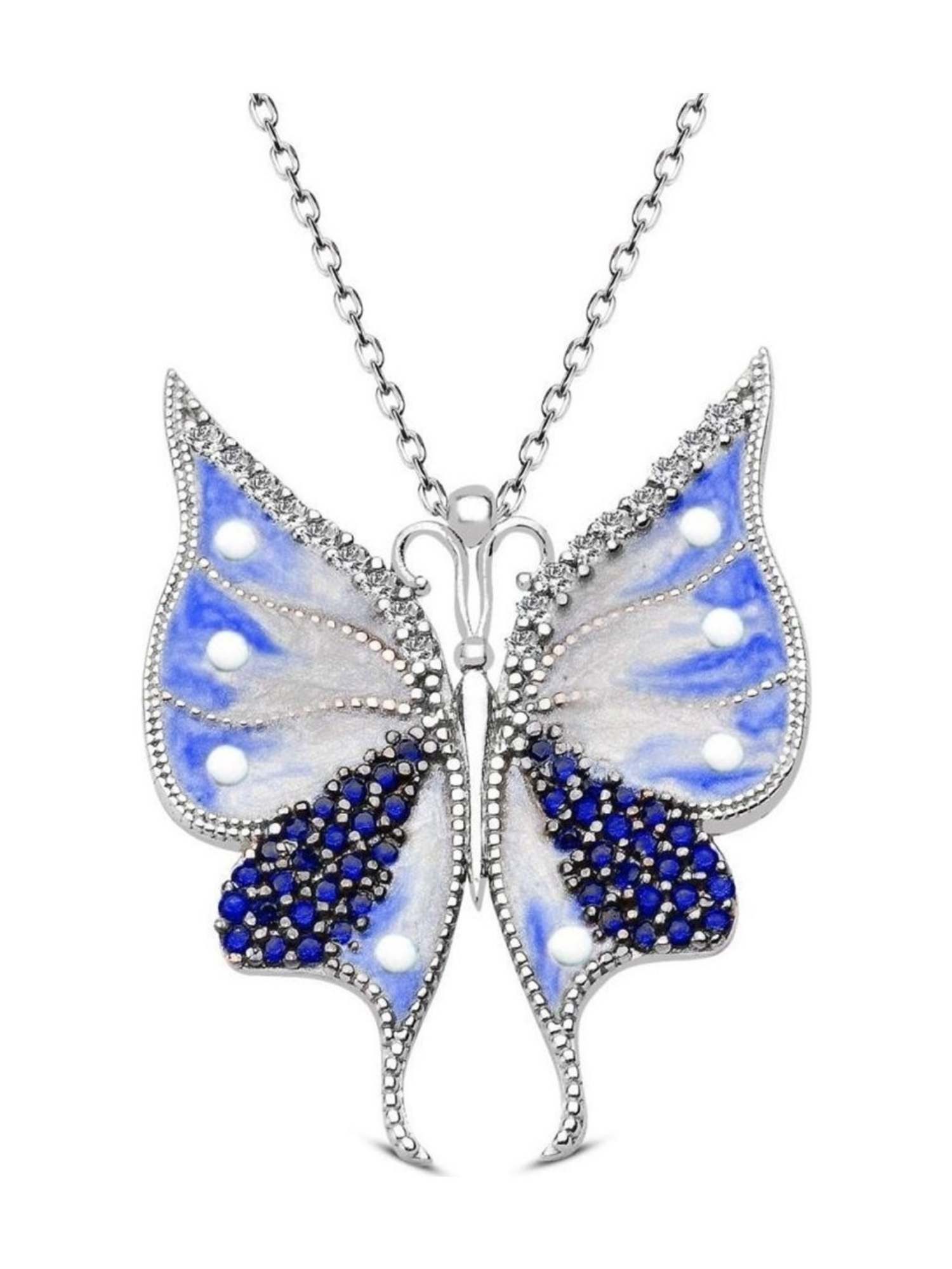 Nisan Kette und Anhänger Set, 925er Silber Damen Halskette – Schmetterling günstig online kaufen