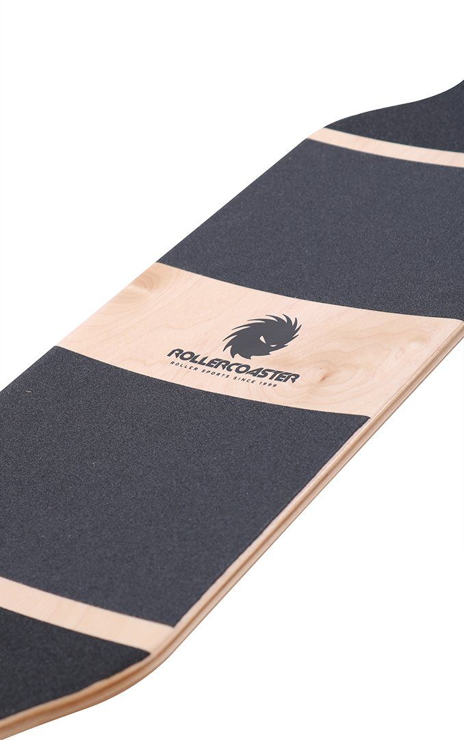 Rollercoaster Longboard PALMS + ONE Drop STRIPES FEATHERS black Longboard + STRIPES THE Through EDITION