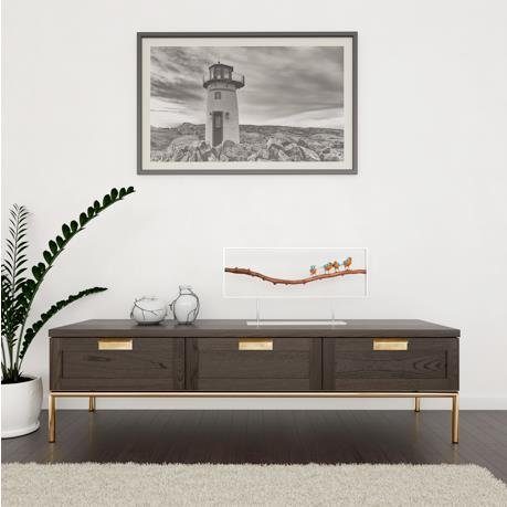 andas Lowboard, Holzfurnier aus Walnussbaum, skandinavisches Design