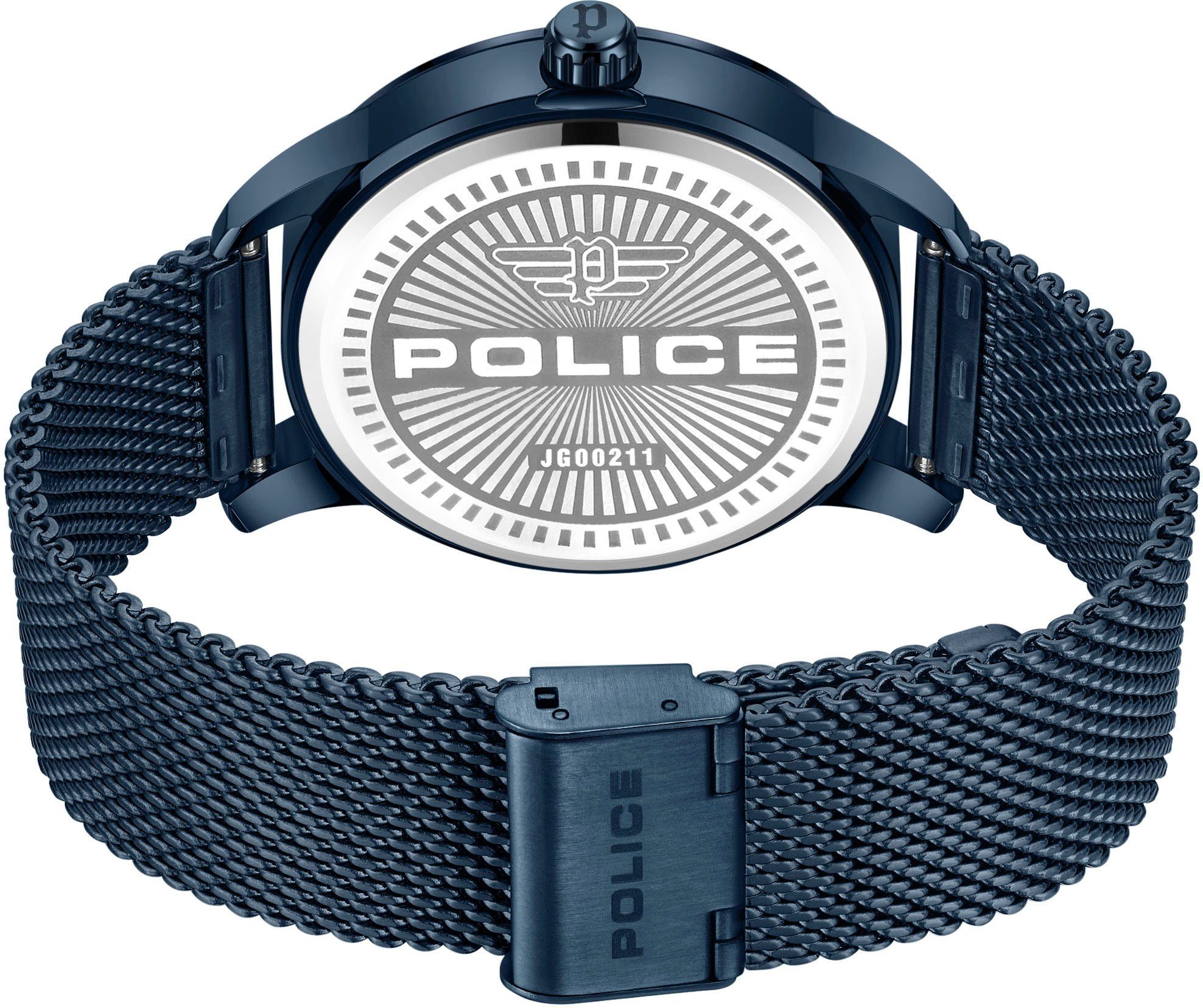 Police Blau Quarzuhr PEWJG0021101 RAHO,