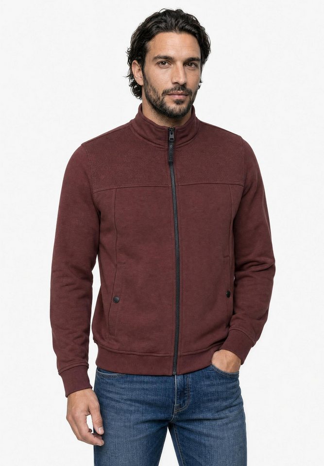 STREET ONE MEN Fleecejacke mit Stehkragen
