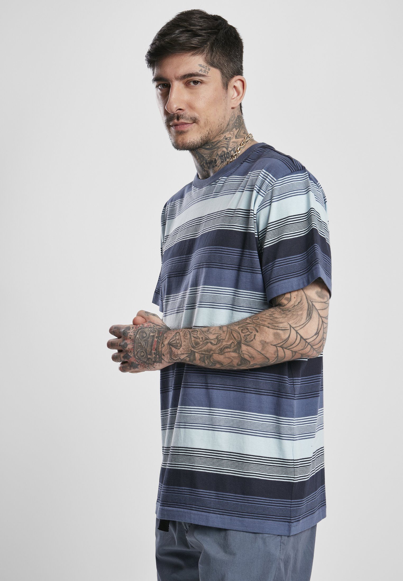 URBAN CLASSICS Dyed T-Shirt T-Shirt Sunrise Yarn (1-tlg) Stripe Tee