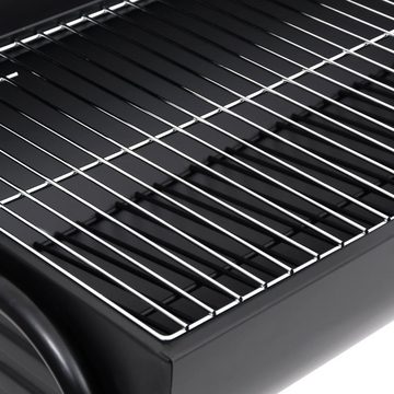 vidaXL Grillkamin Grill mit 2 Grillrosten Schwarz 80x95x90 cm Stahl