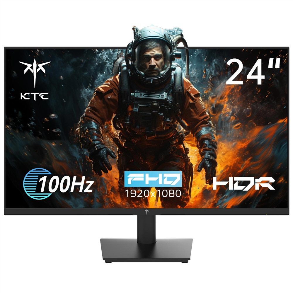 KTC H24V13 23,8 Zoll 100 Hz, FHD 1920x1080, 104% SRGB Gaming-Monitor (1920 x 1080 px, 1 ms Reaktionszeit, 100 Hz, VA, HDR 10, FreeSync- und G-Sync-kompatibel, VESA-Wandmontage)