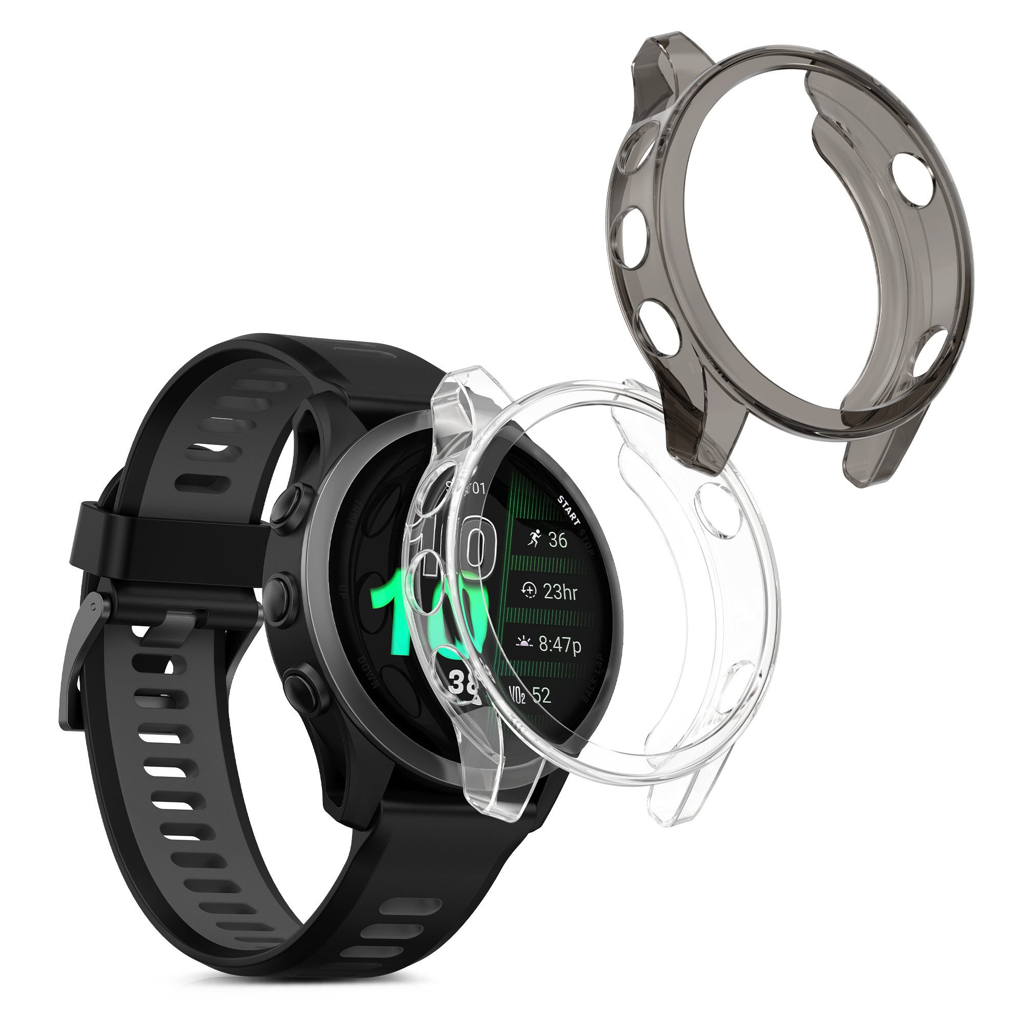 Smartwatch-Hülle 2x Schutzhülle für Garmin Forerunner 970 47mm