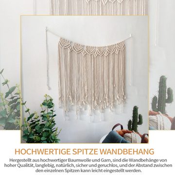 Wandteppich handgefertigte Decken Makramee Wandbehang, MAGICSHE, Höhe: 100 mm, Böhmischer gewebter Wandteppich