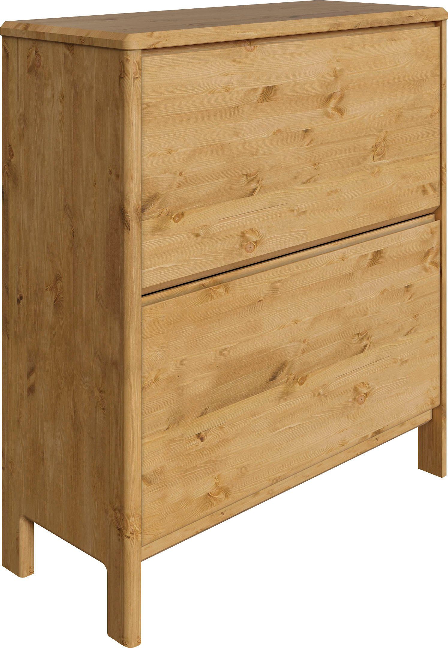 Home affaire Schuhschrank Luven FSC® zertifiziertes Massivholz, mit 2 Klapp günstig online kaufen