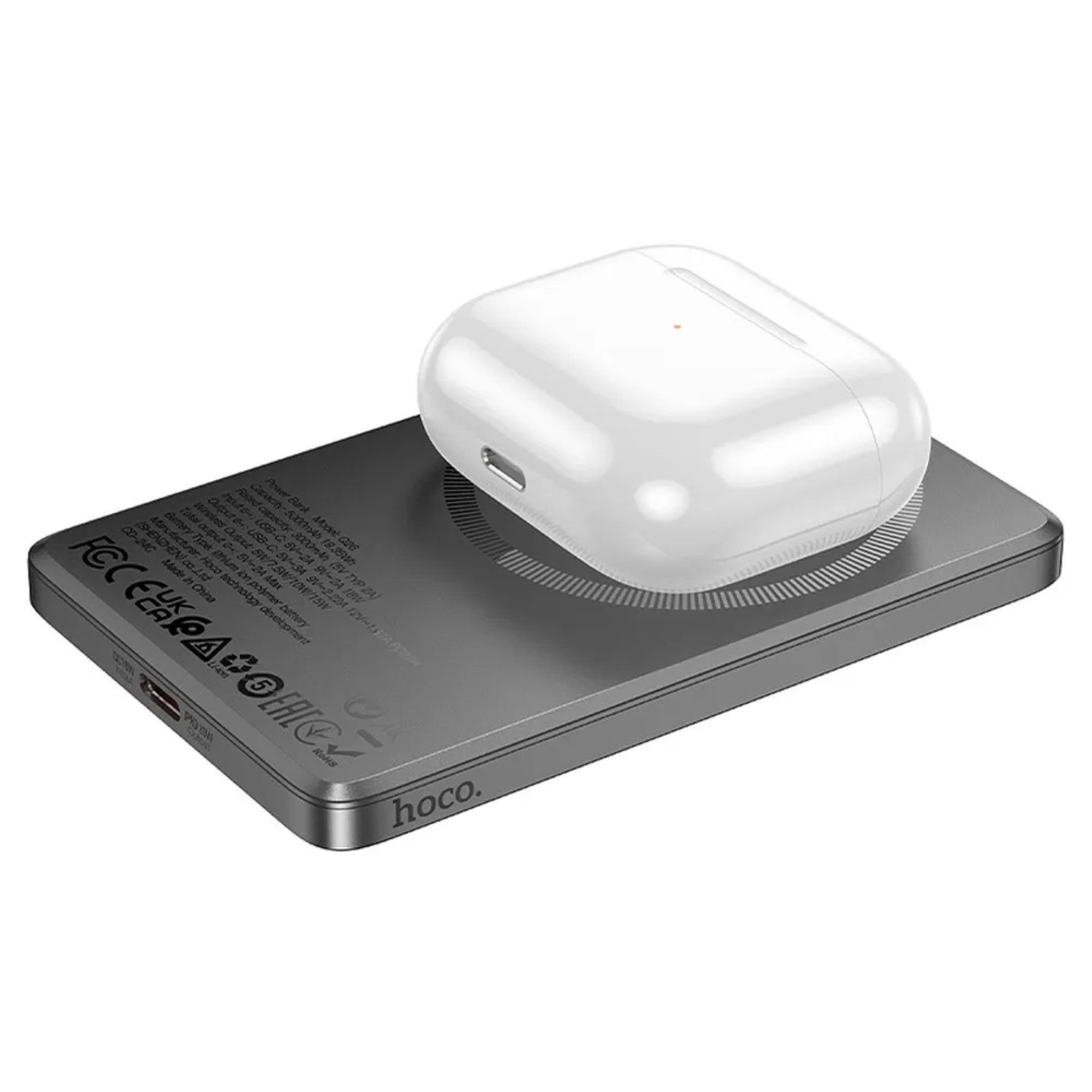 hoco. 5000 mAh kompatibel mit MagSafe PD QC 2A 20W Q26 grau Powerbank (1 St)