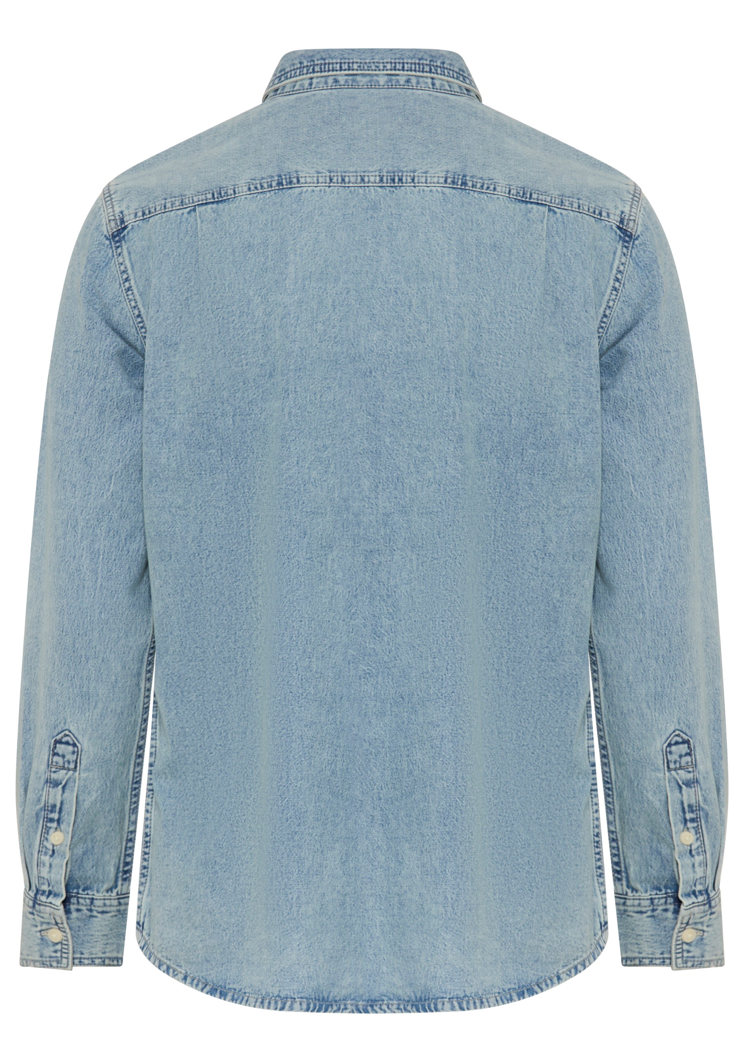 Calvin Klein Jeans Jeanshemd ESSENTIAL CLASSIC PALE BLUE STON Regular fit mit Knopfleiste
