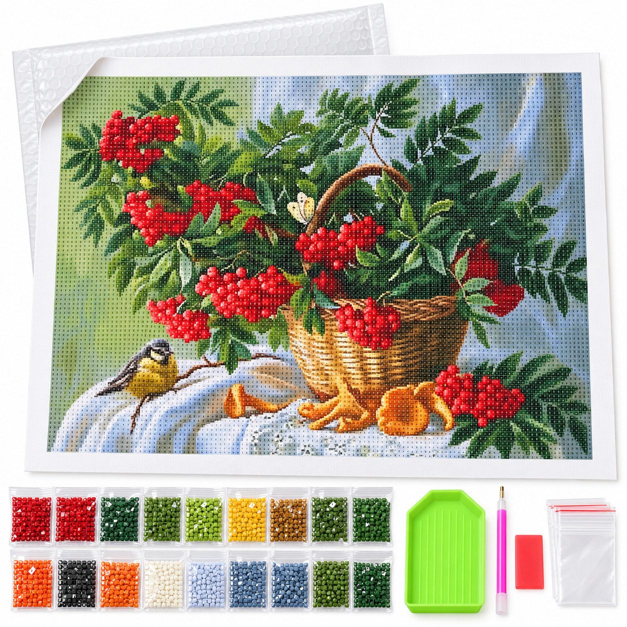 GOLDEN Kreativset GOLDEN Diamond Painting zubehör bilder Weihnachten(Blumenkorb)
