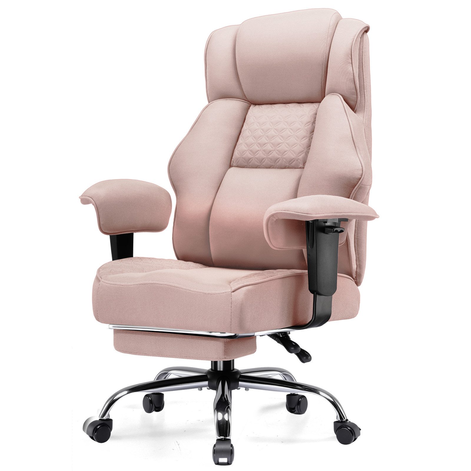 GTPLAYER Gaming-Stuhl für Große und Schwere Personen, ergonomischer Bürostuhl bis 150 kg, 3D Sitzkissen, verstellbar mit Fußstütze für Büro & Gaming