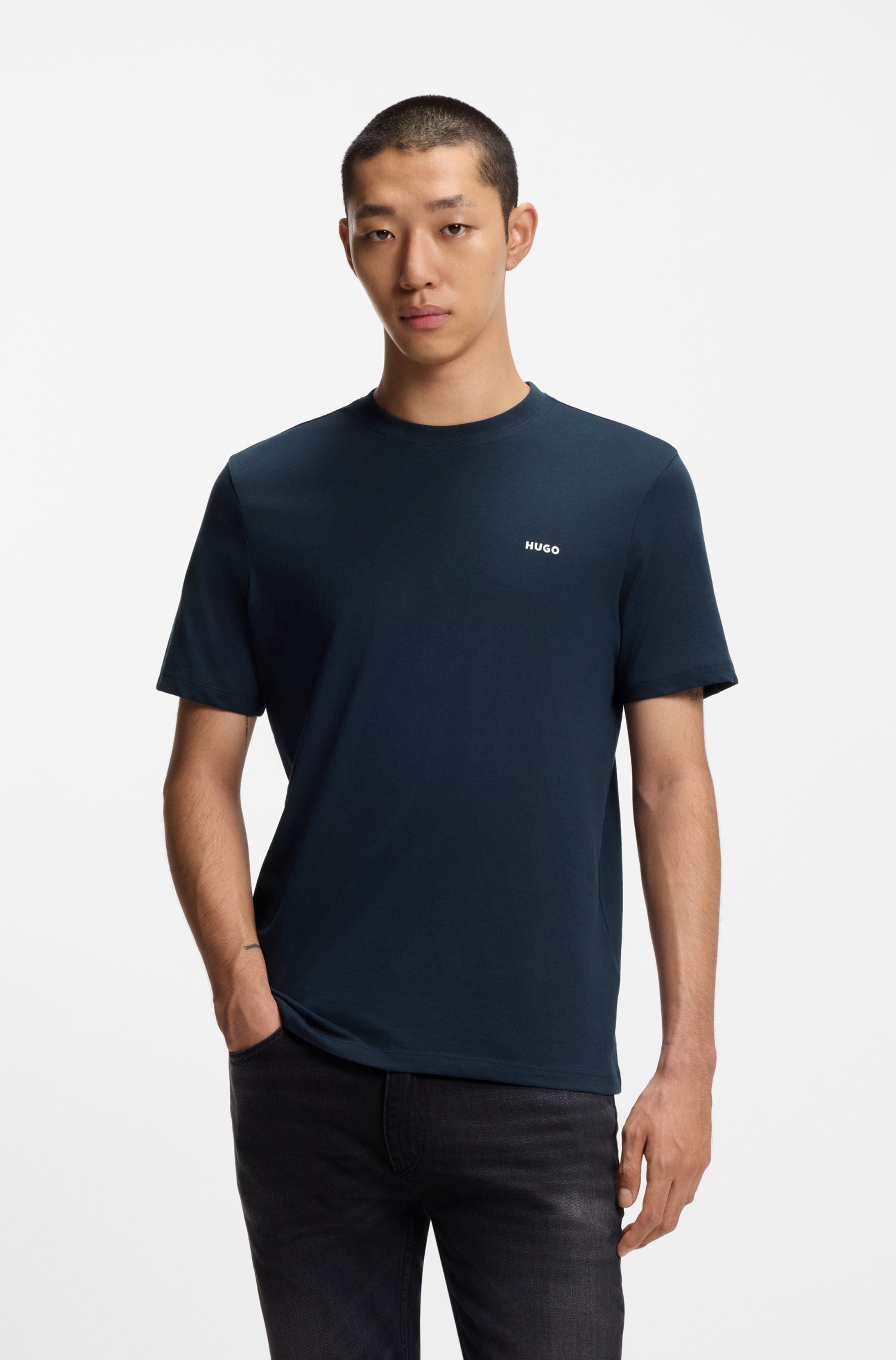 HUGO T-Shirt Dero Rundhalsausschnitt, Regular Fit, Basic Must Have günstig online kaufen