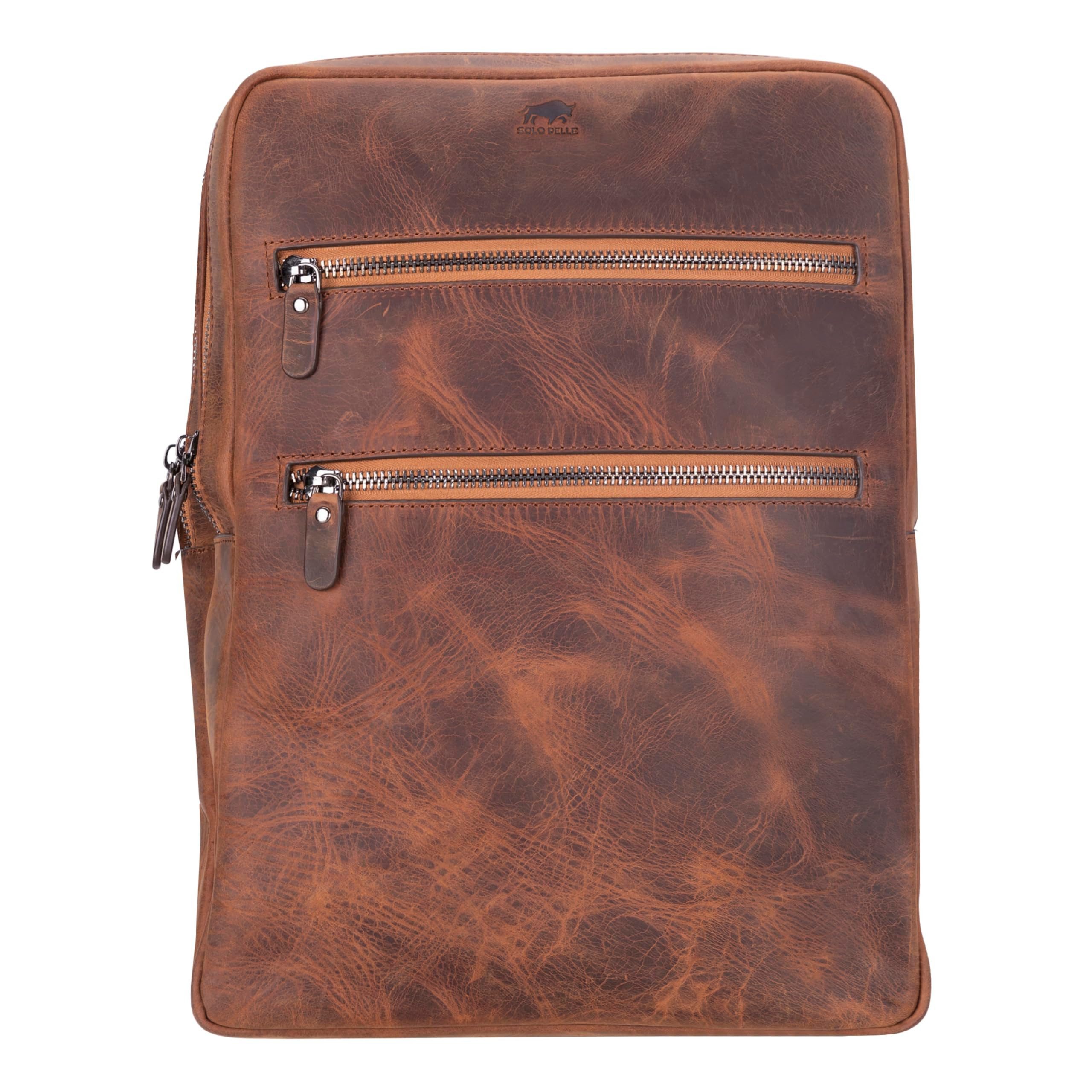 Solo Pelle Rucksack Leder Rucksack, Backpack, Tasche Model: Castle Echtleder